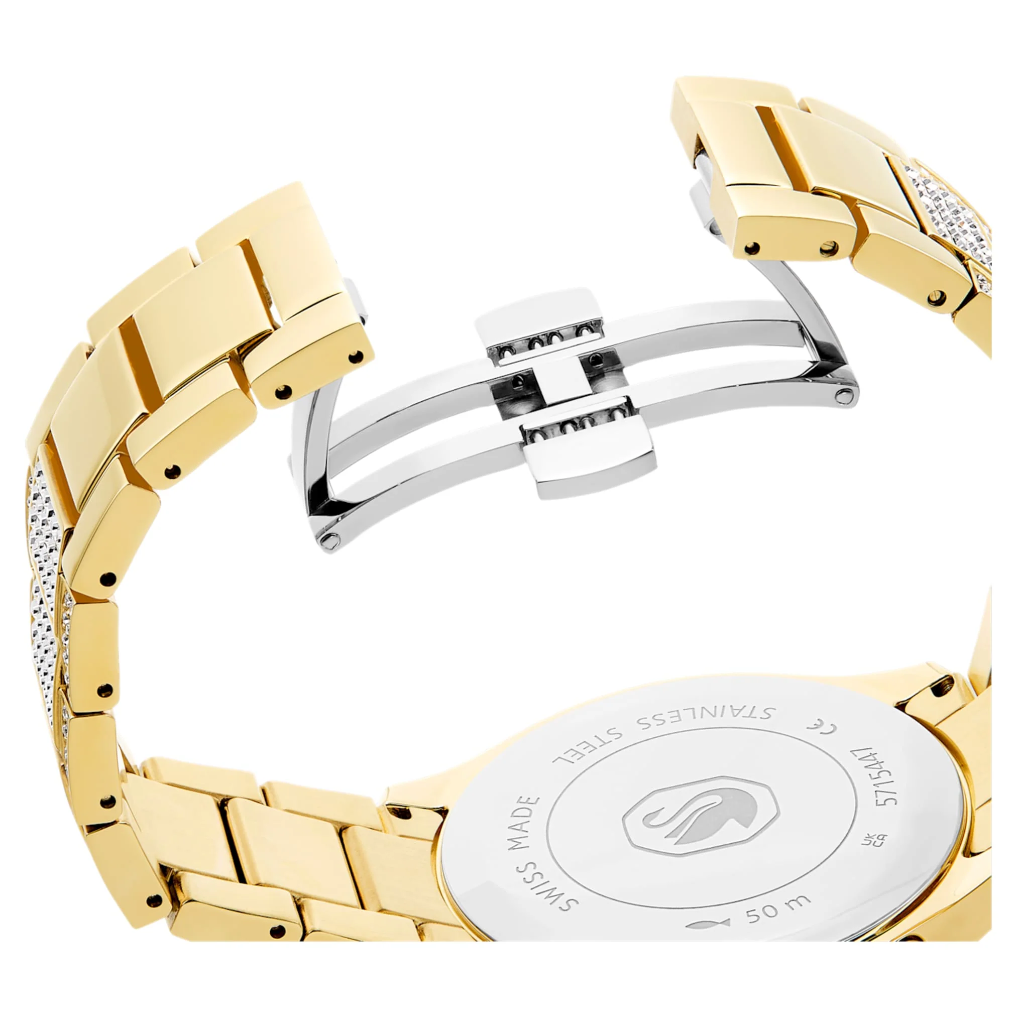Dextera lux watch Swiss Made, Metal bracelet, Gold tone, Gold-tone finish - Image 7