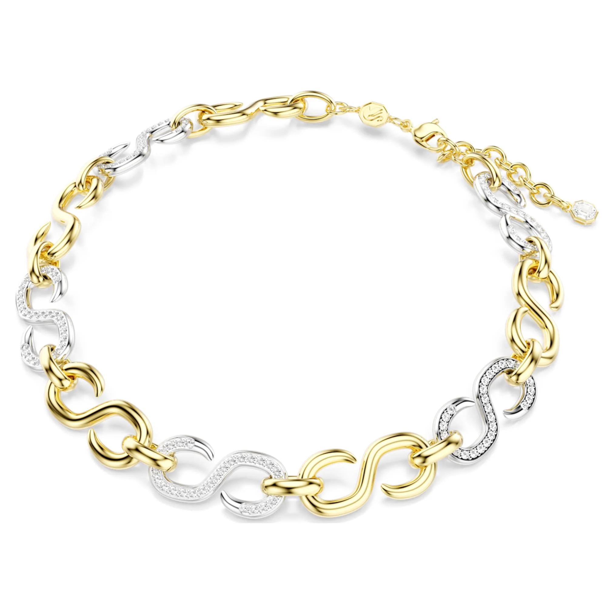 Dextera necklace Round cut, Chain, White, Mixed metal finish - Image 2