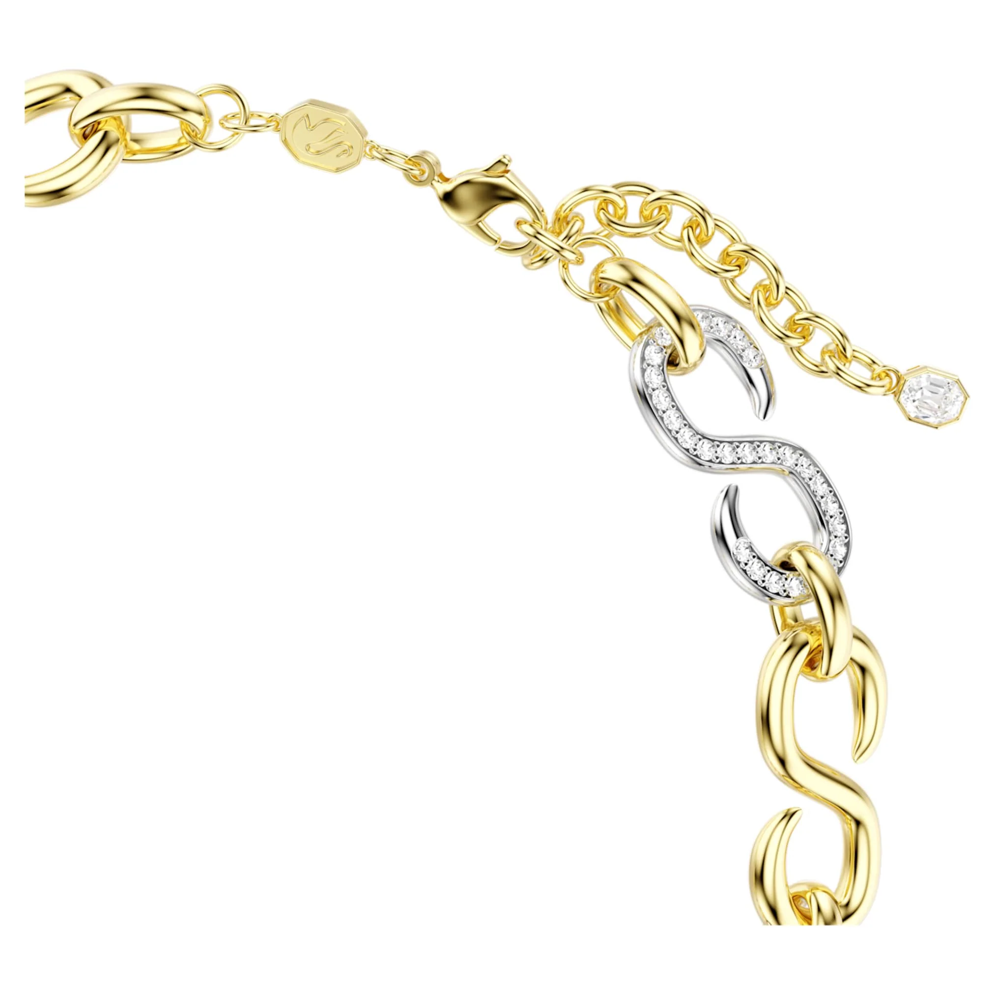 Dextera necklace Round cut, Chain, White, Mixed metal finish - Image 3