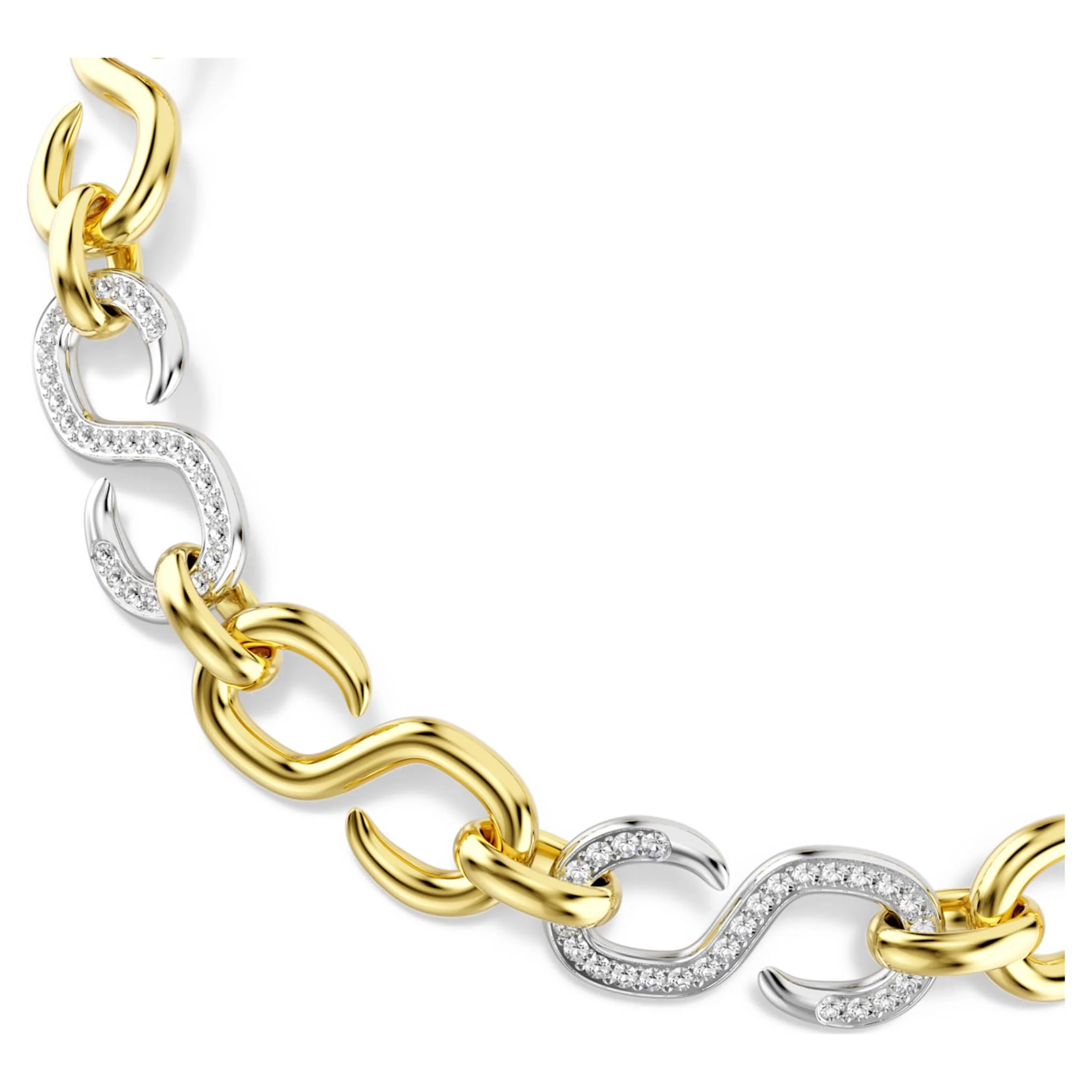 Dextera necklace Round cut, Chain, White, Mixed metal finish - Image 4