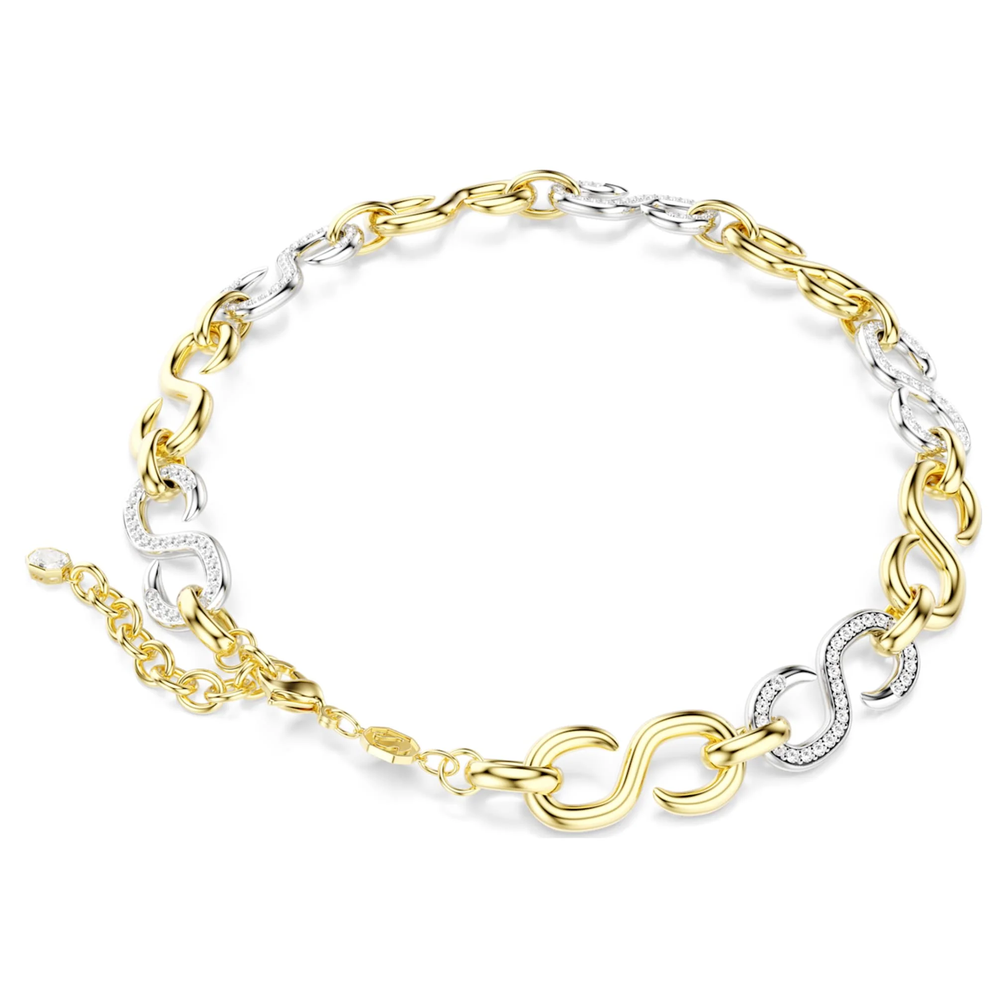 Dextera necklace Round cut, Chain, White, Mixed metal finish - Image 5