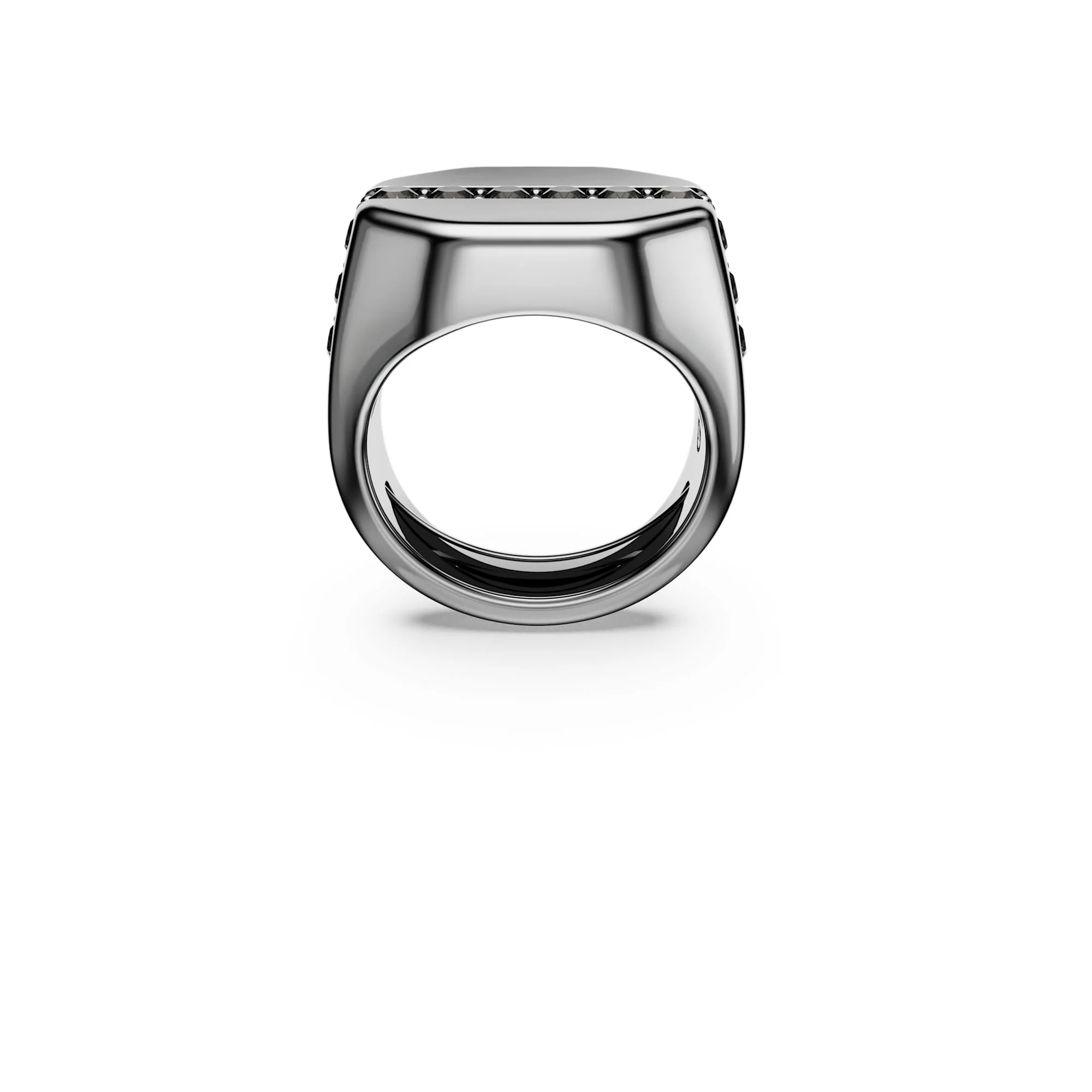 Dextera Octagon ring Octagon shape, Round cut, Black, Ruthenium plated - Image 3