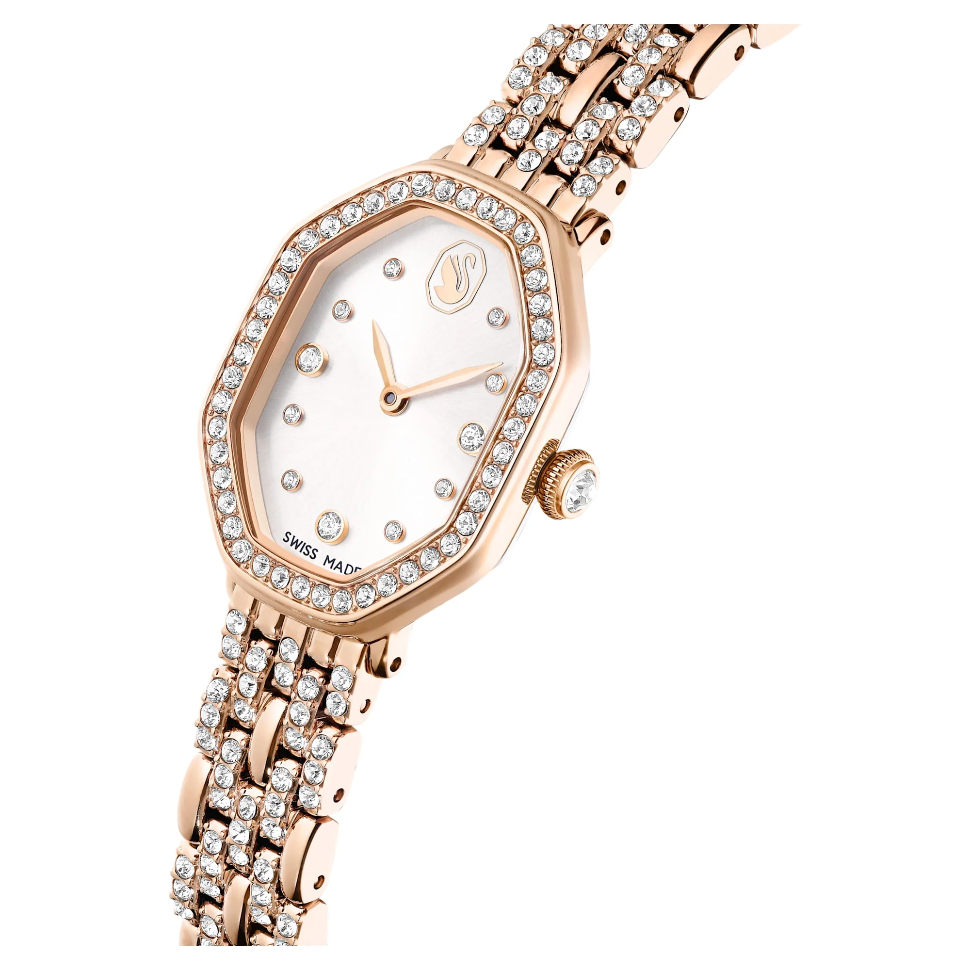 Dextera Octagon watch Swiss Made, Metal bracelet, Gold tone, Rose gold-tone finish - Image 4