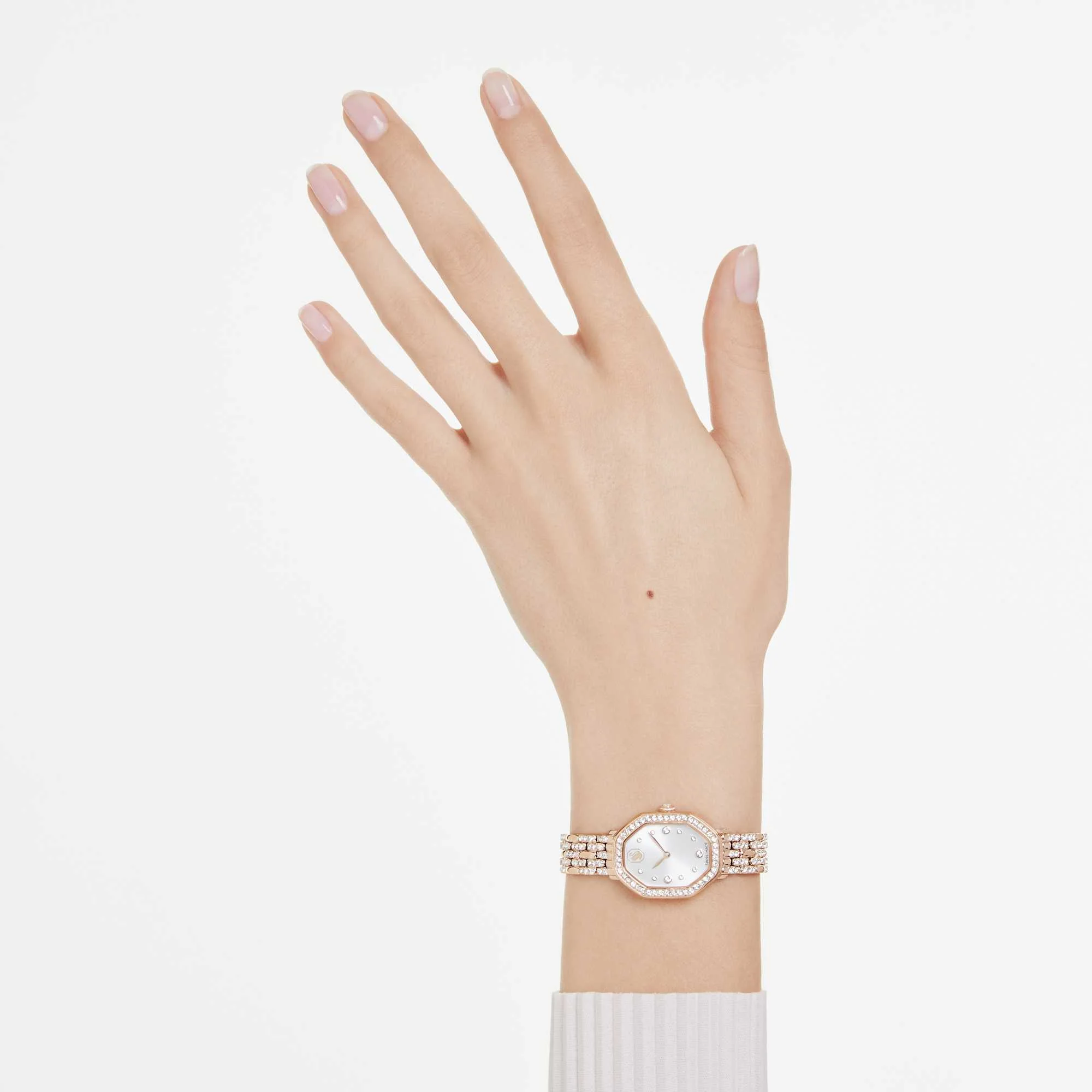 Dextera Octagon watch Swiss Made, Metal bracelet, Gold tone, Rose gold-tone finish - Image 8