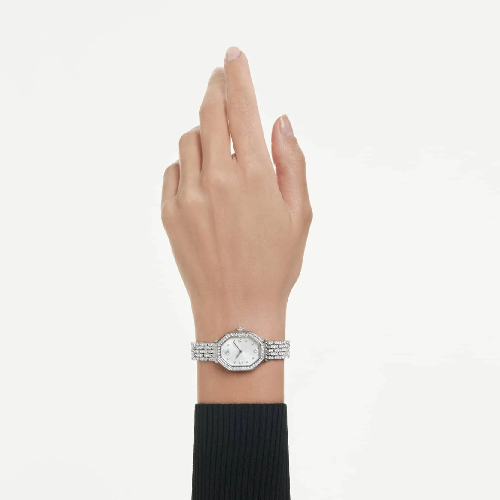 Dextera octagon watch Swiss Made, Metal bracelet, Silver tone, Stainless steel - Image 6