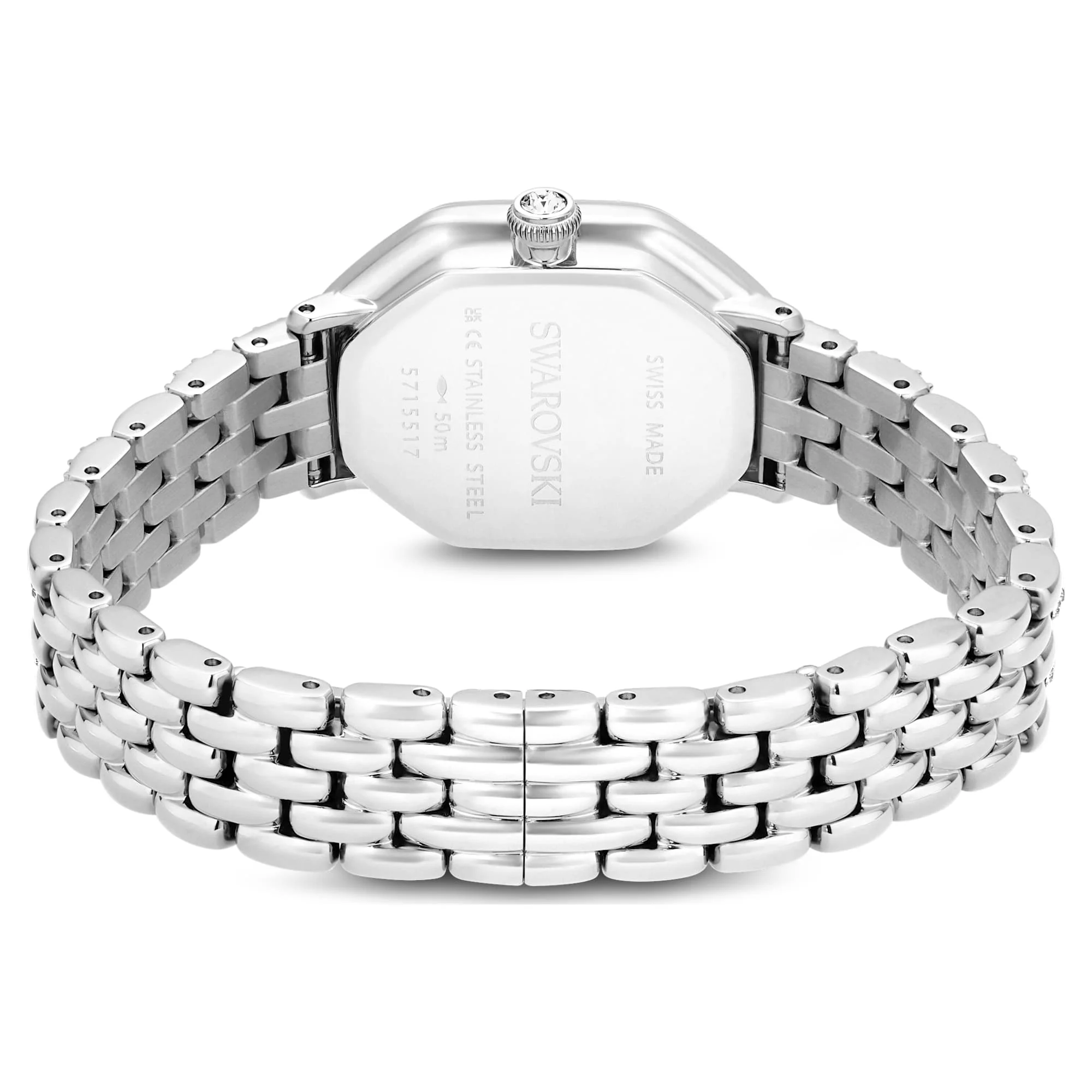 Dextera Octagon watch Swiss Made, Metal bracelet, Silver tone, Stainless steel - Image 3
