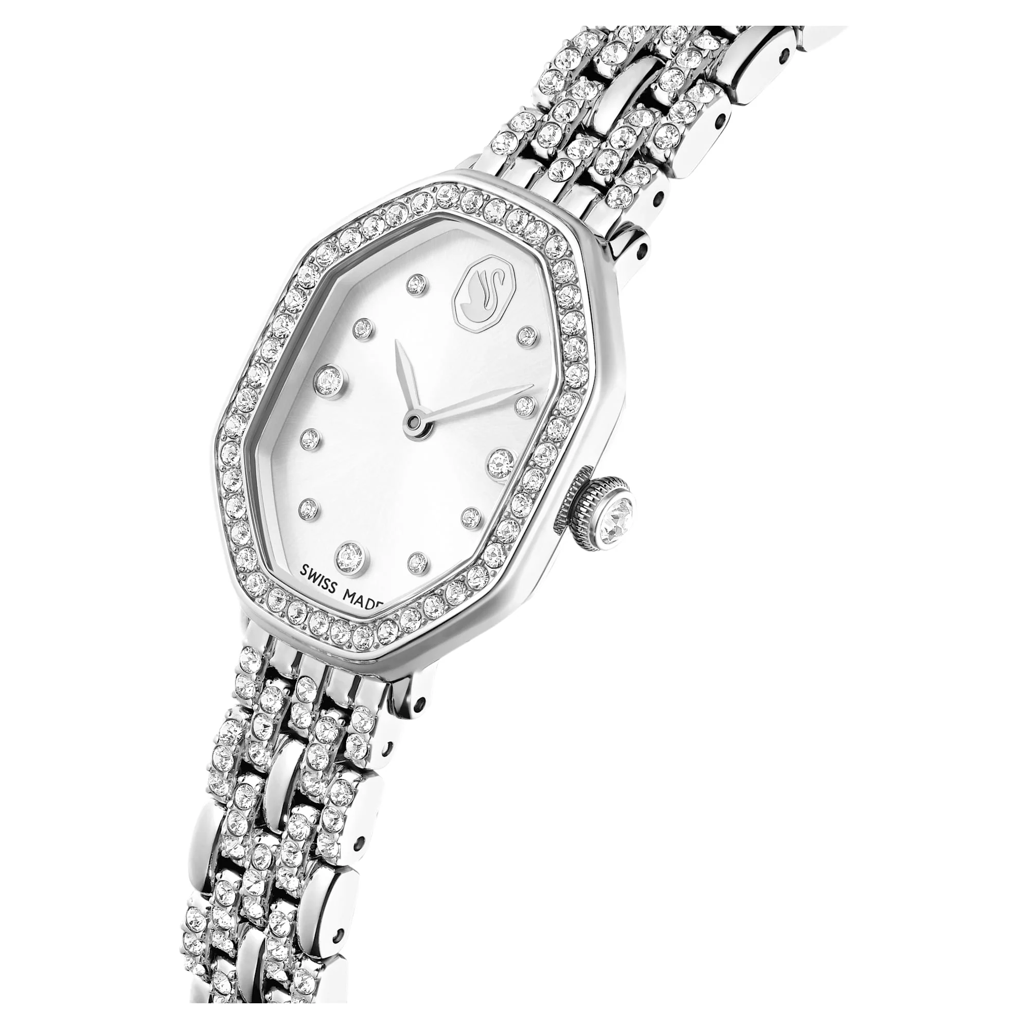 Dextera Octagon watch Swiss Made, Metal bracelet, Silver tone, Stainless steel - Image 4