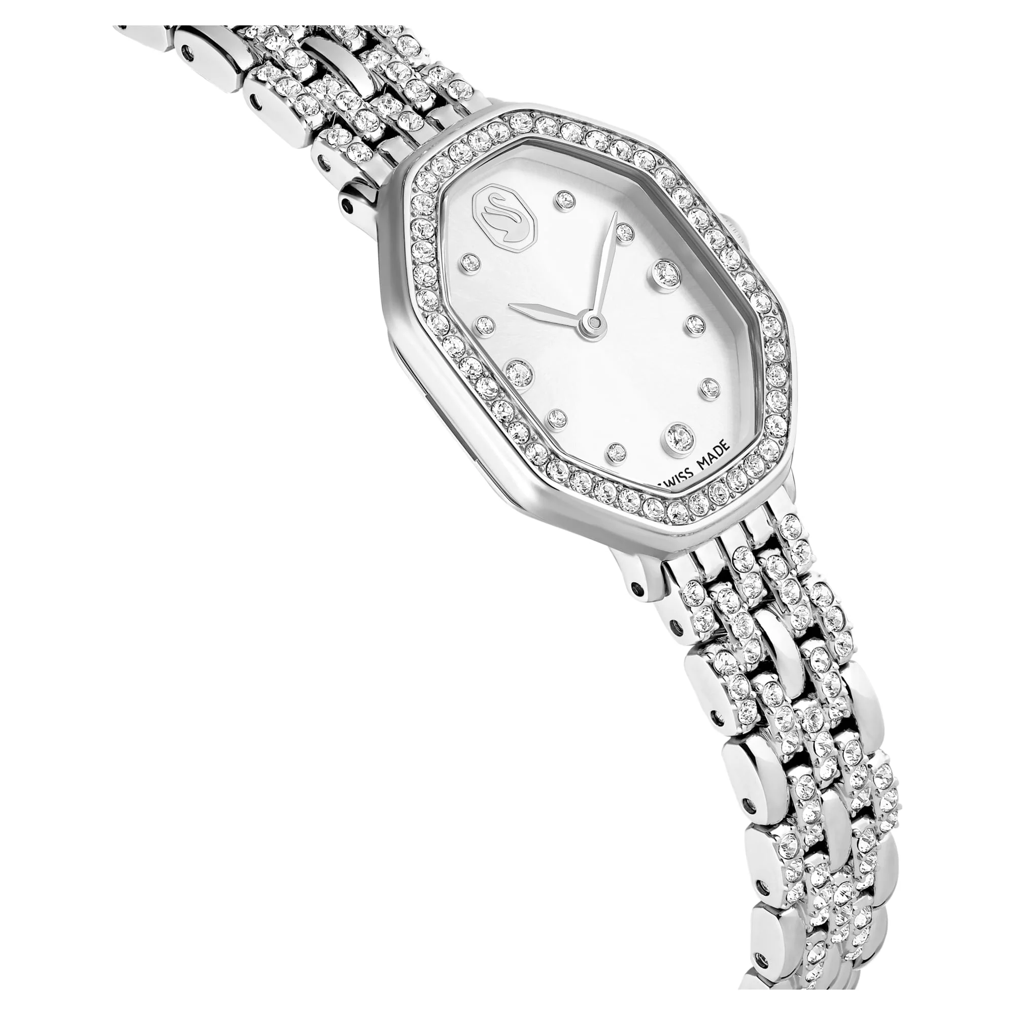 Dextera Octagon watch Swiss Made, Metal bracelet, Silver tone, Stainless steel - Image 5