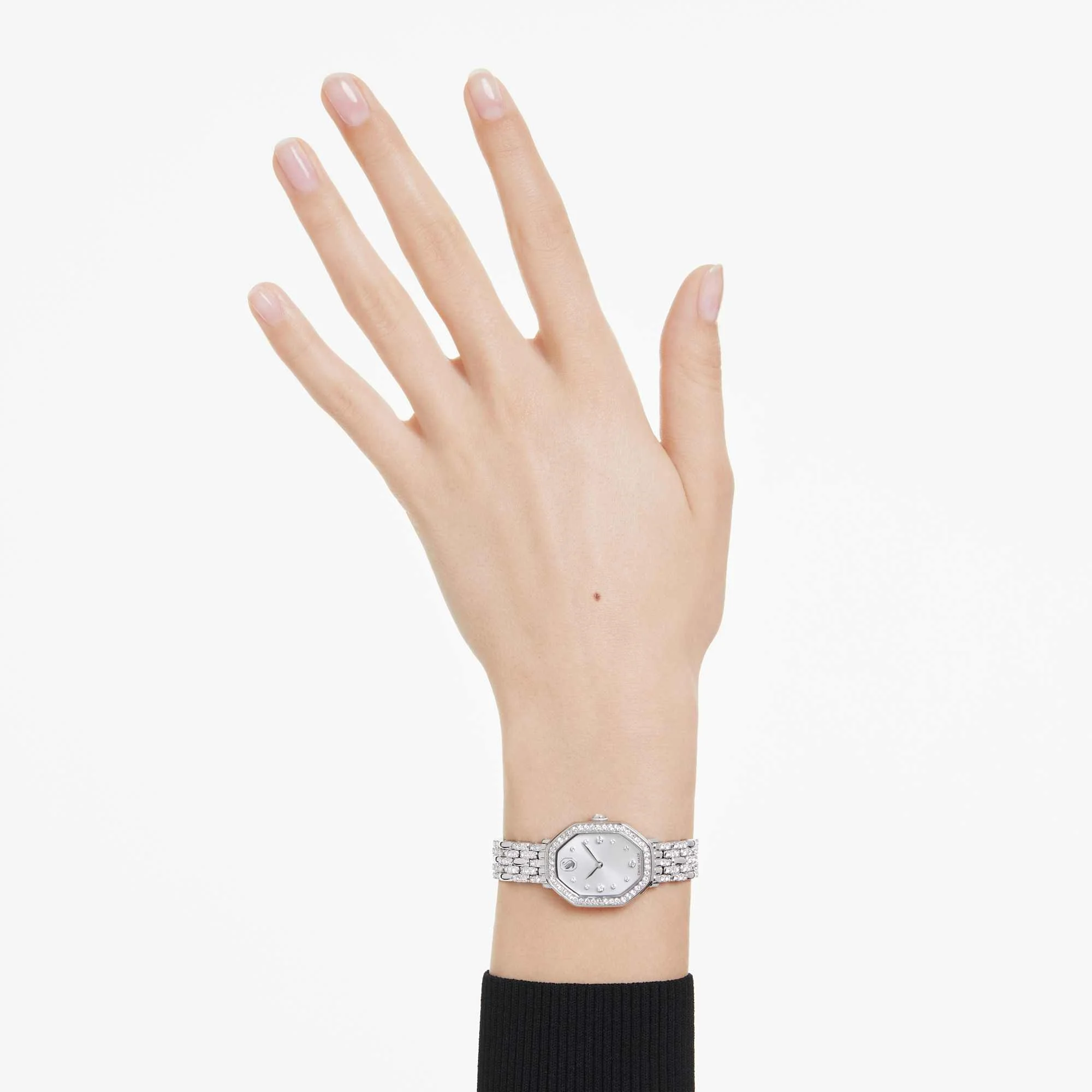 Dextera Octagon watch Swiss Made, Metal bracelet, Silver tone, Stainless steel - Image 8