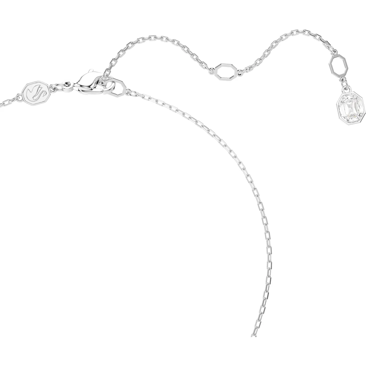 Dextera pendant, Round cut, White, Rhodium plated - Image 4