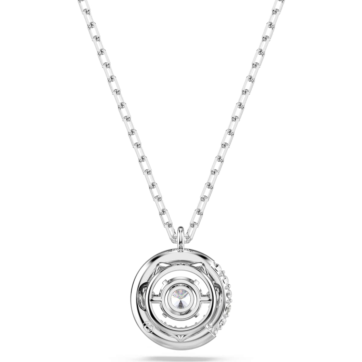 Dextera pendant, Round cut, White, Rhodium plated - Image 5