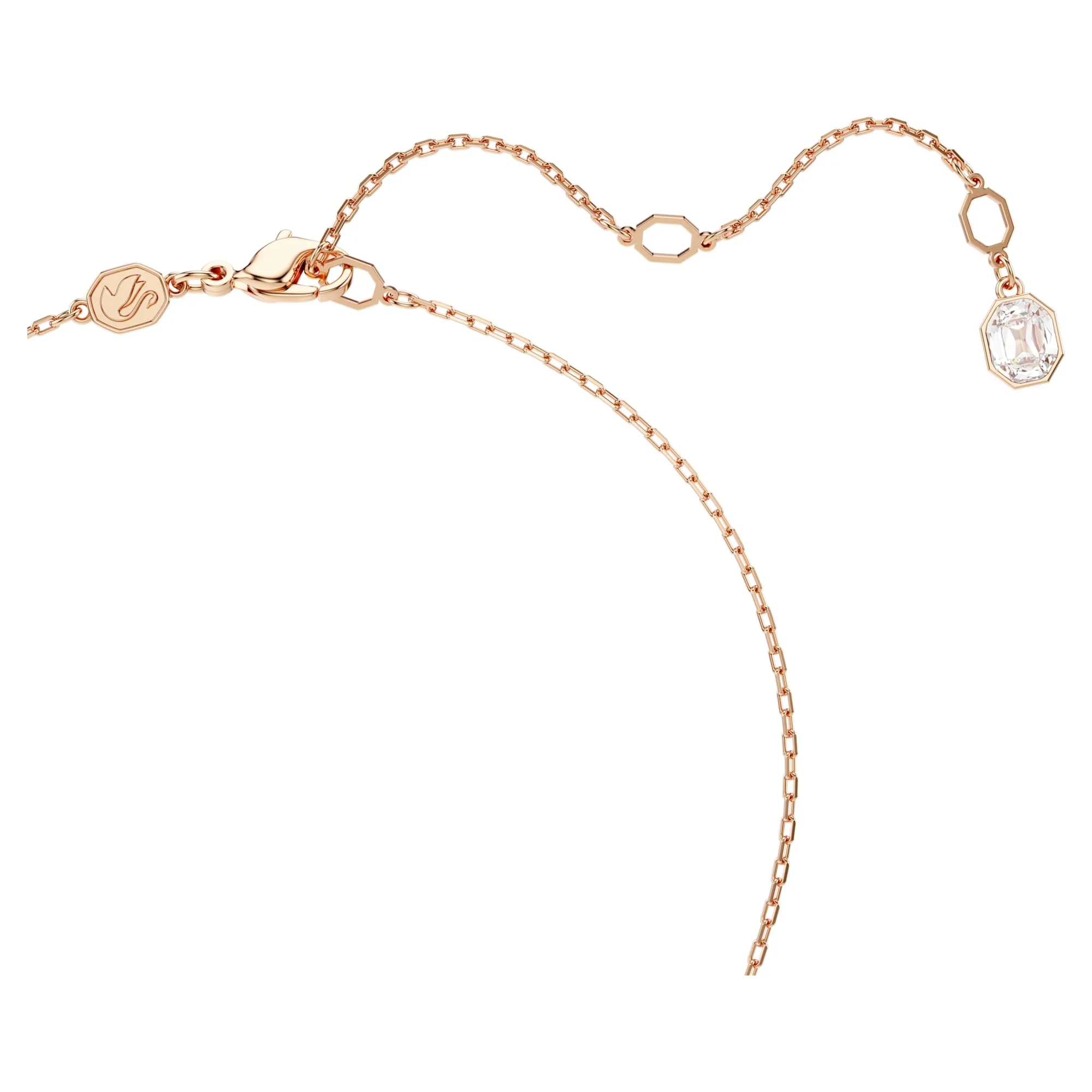 Dextera pendant Round cut, White, Rose gold-tone plated - Image 3