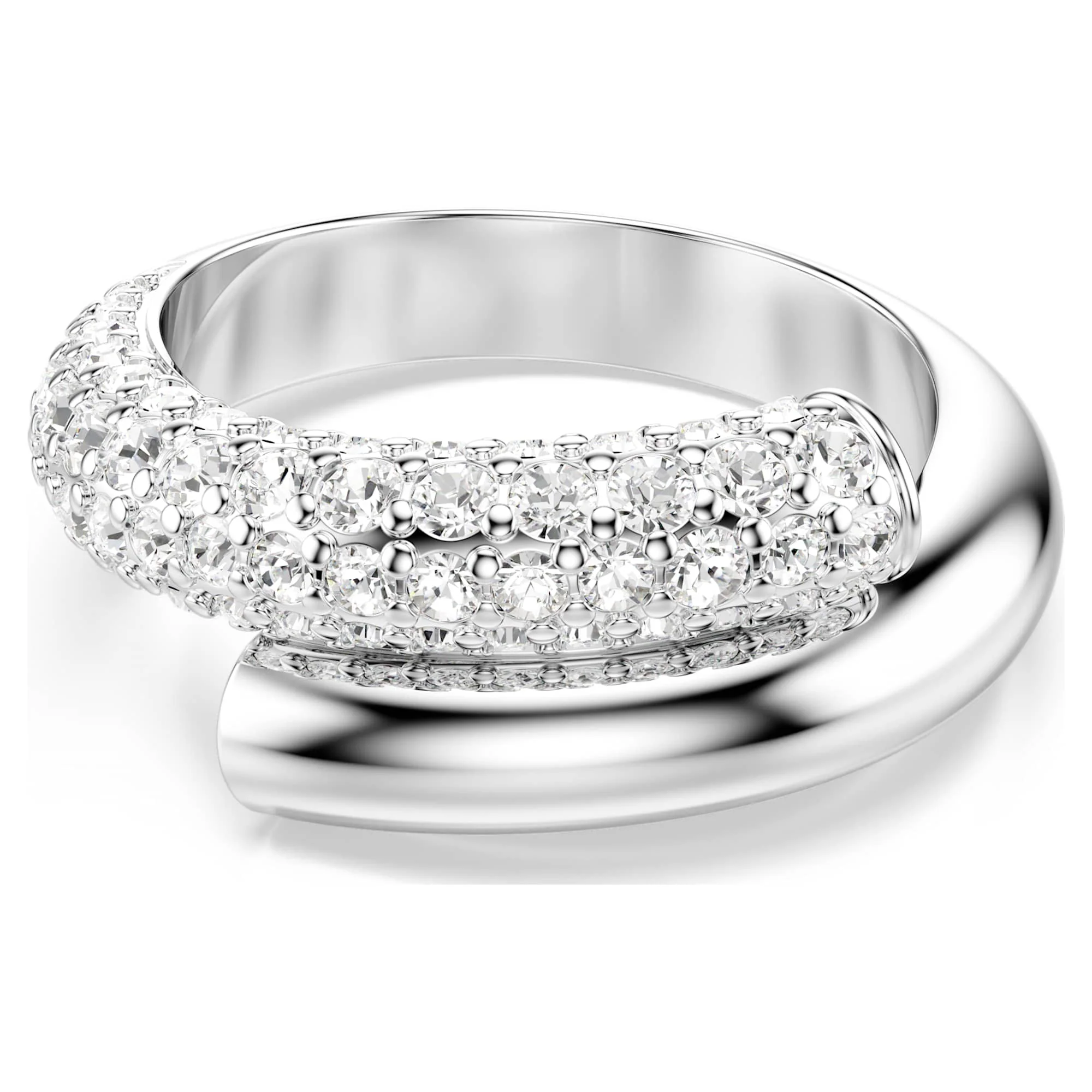 Dextera ring White, Gold-tone plated