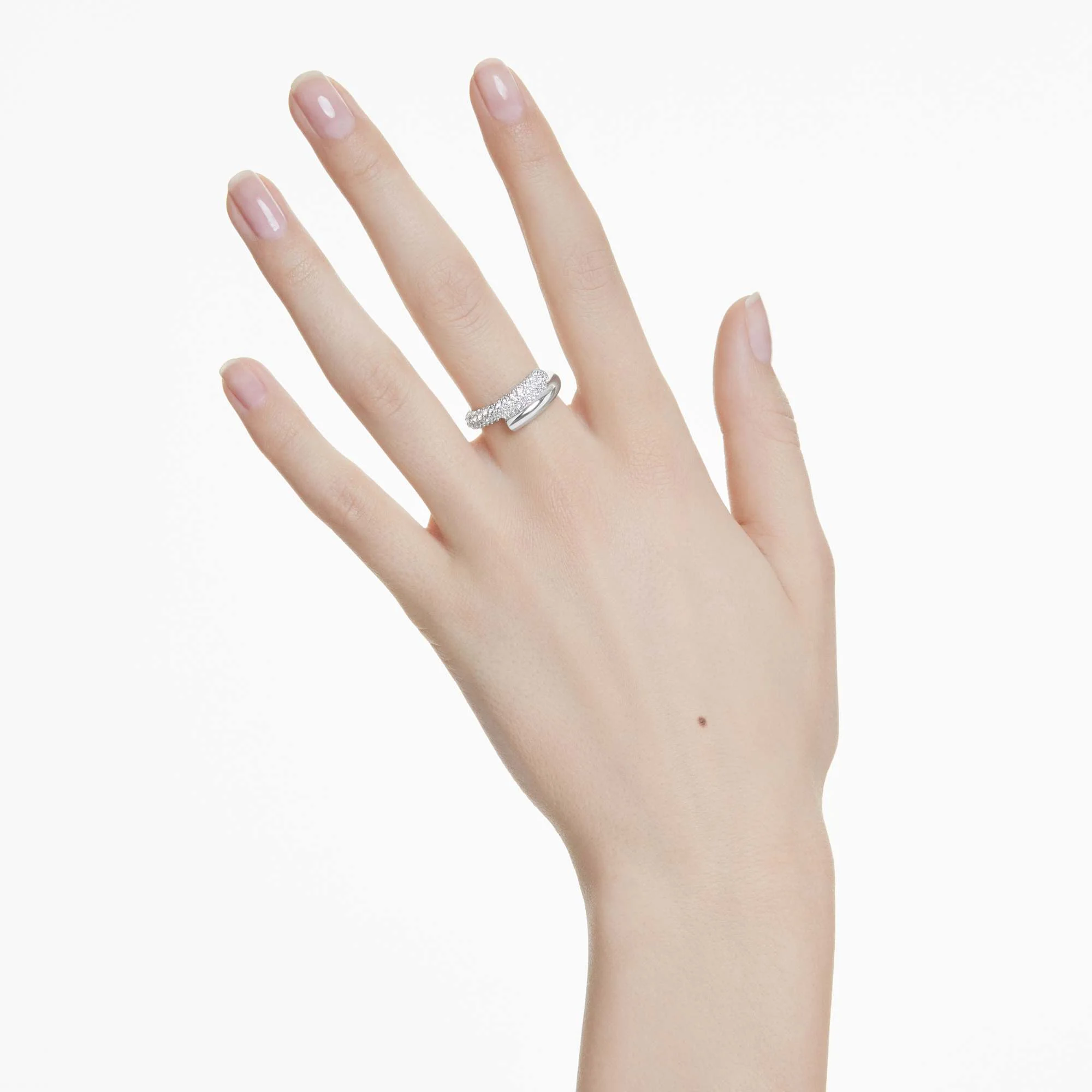 Dextera ring White, Gold-tone plated - Image 5