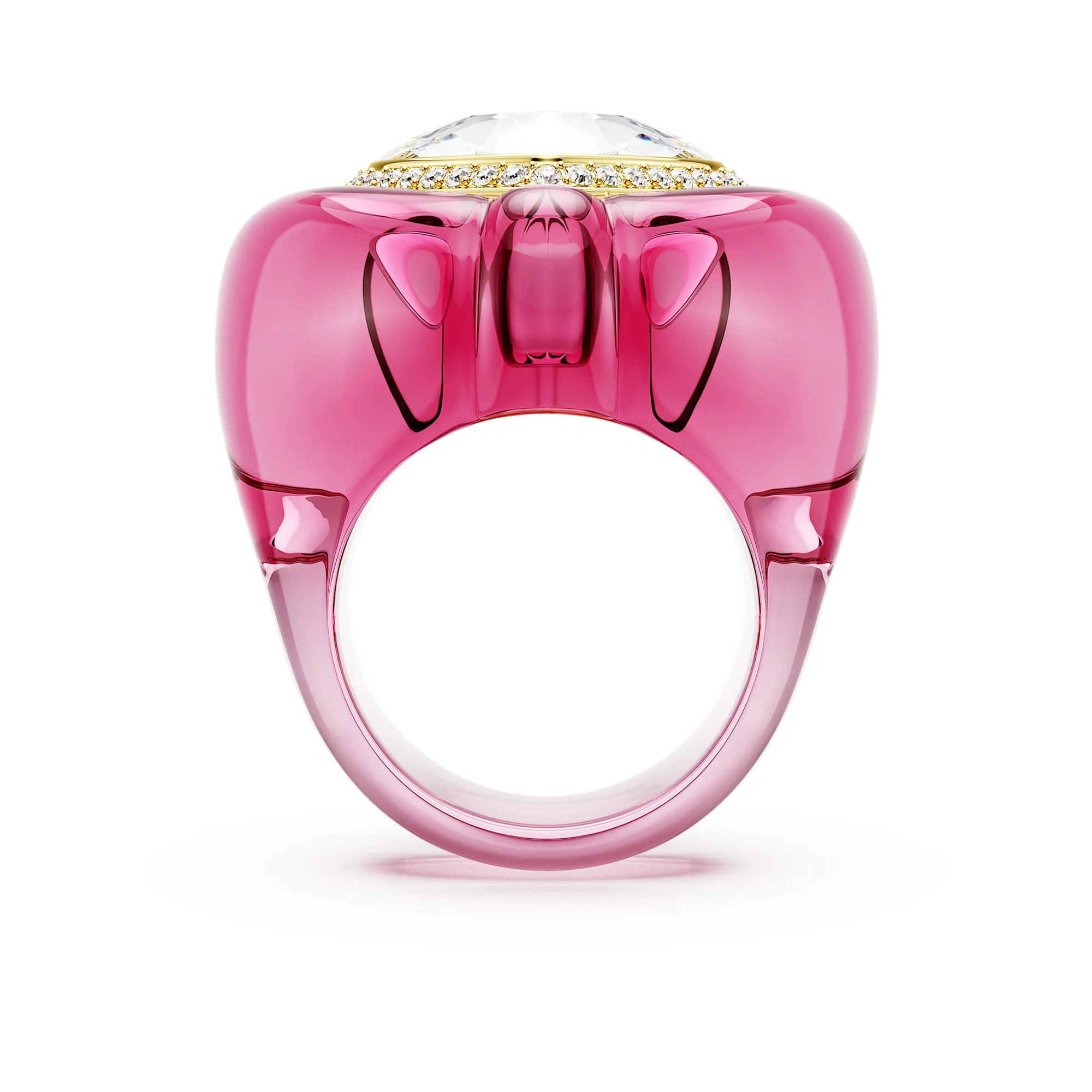Dulcis cocktail ring Heart cut, Pavé, Heart, Pink - Image 3