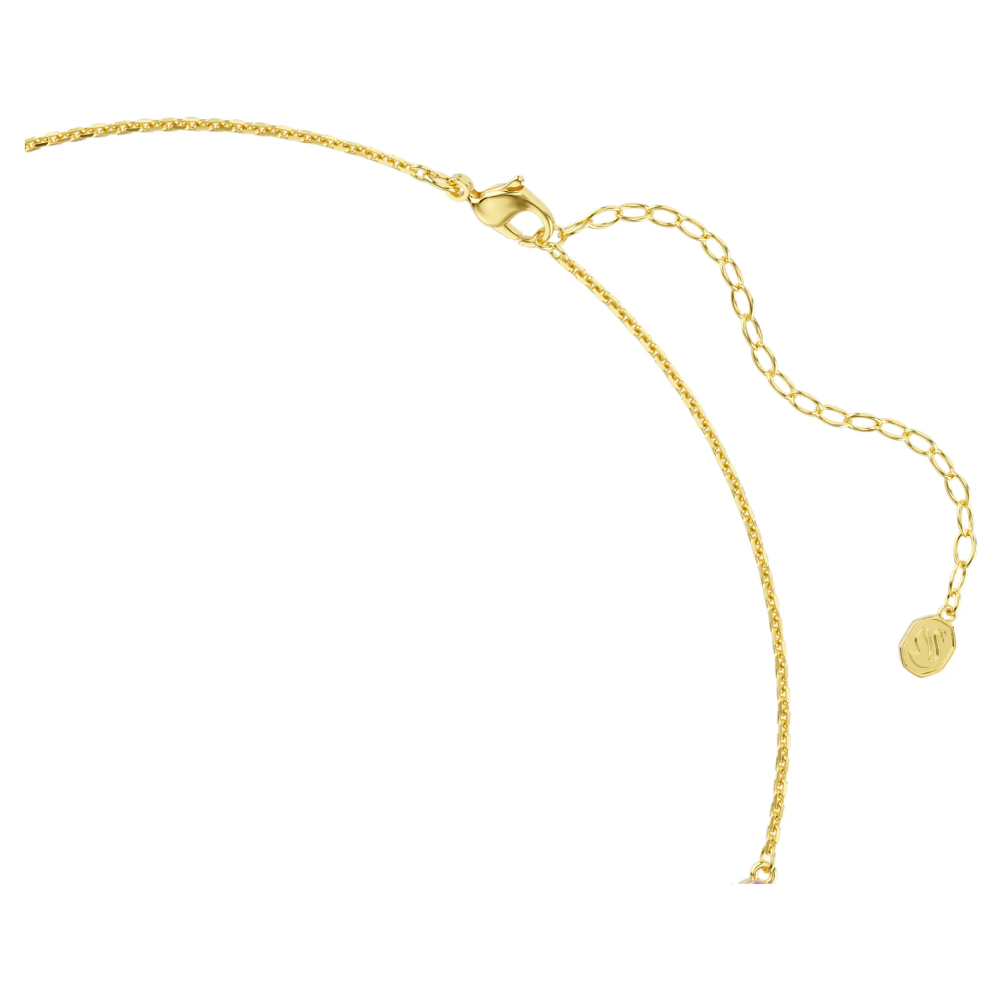 Gema necklace Mixed cuts, Multicolored, Gold-tone plated - Image 3