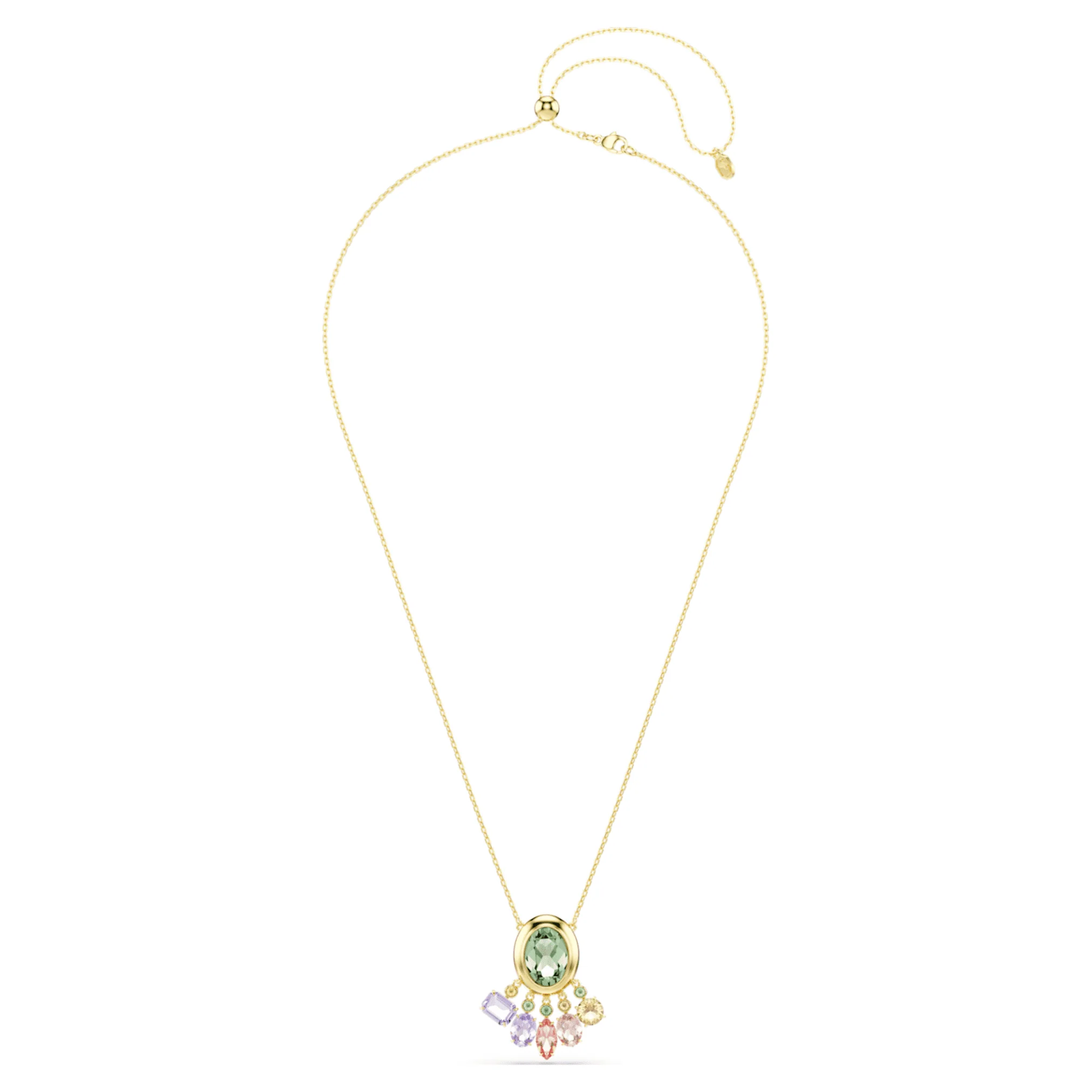 Gema pendant Mixed cuts, Dangling crystals, Multicolored, Gold-tone plated - Image 2