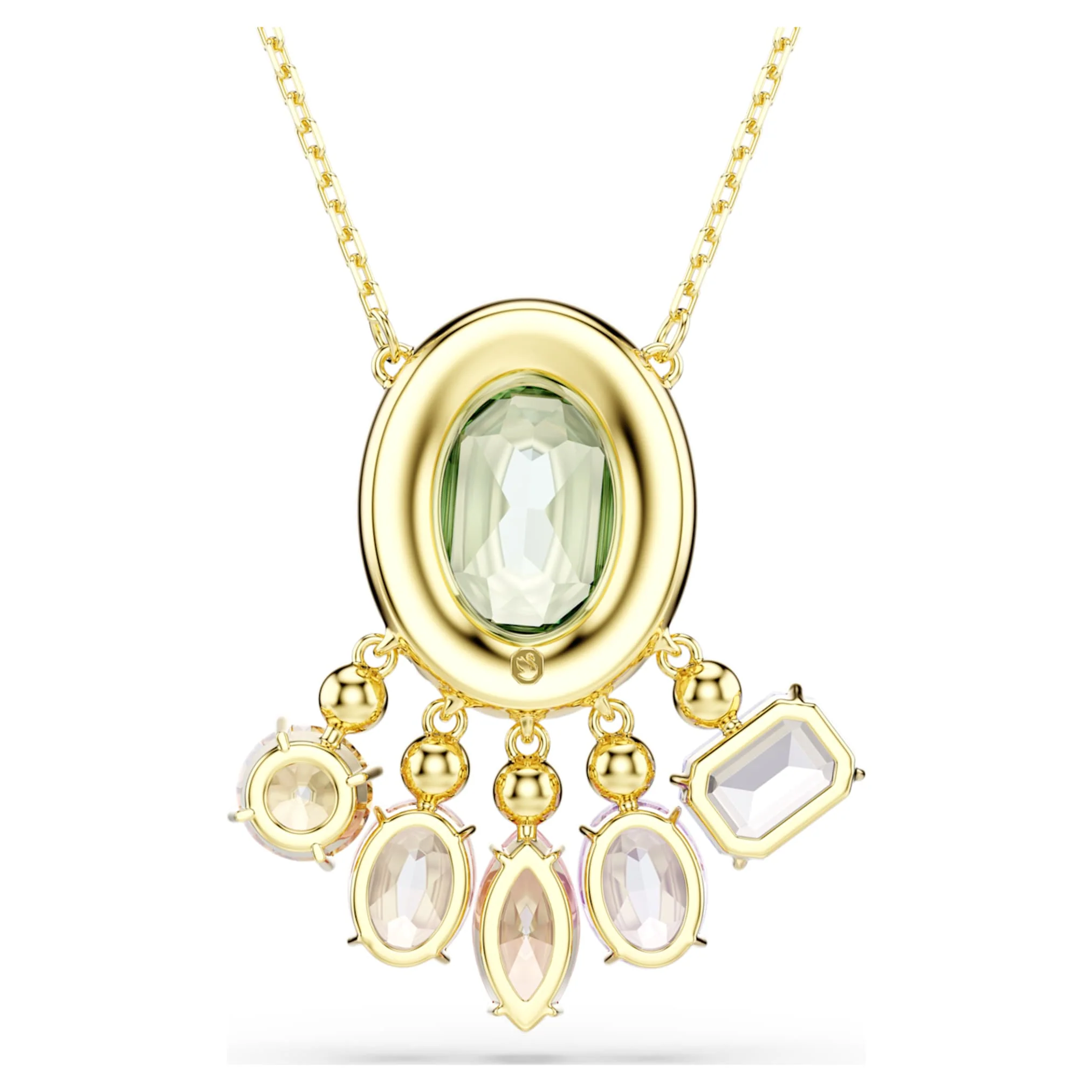 Gema pendant Mixed cuts, Dangling crystals, Multicolored, Gold-tone plated - Image 5