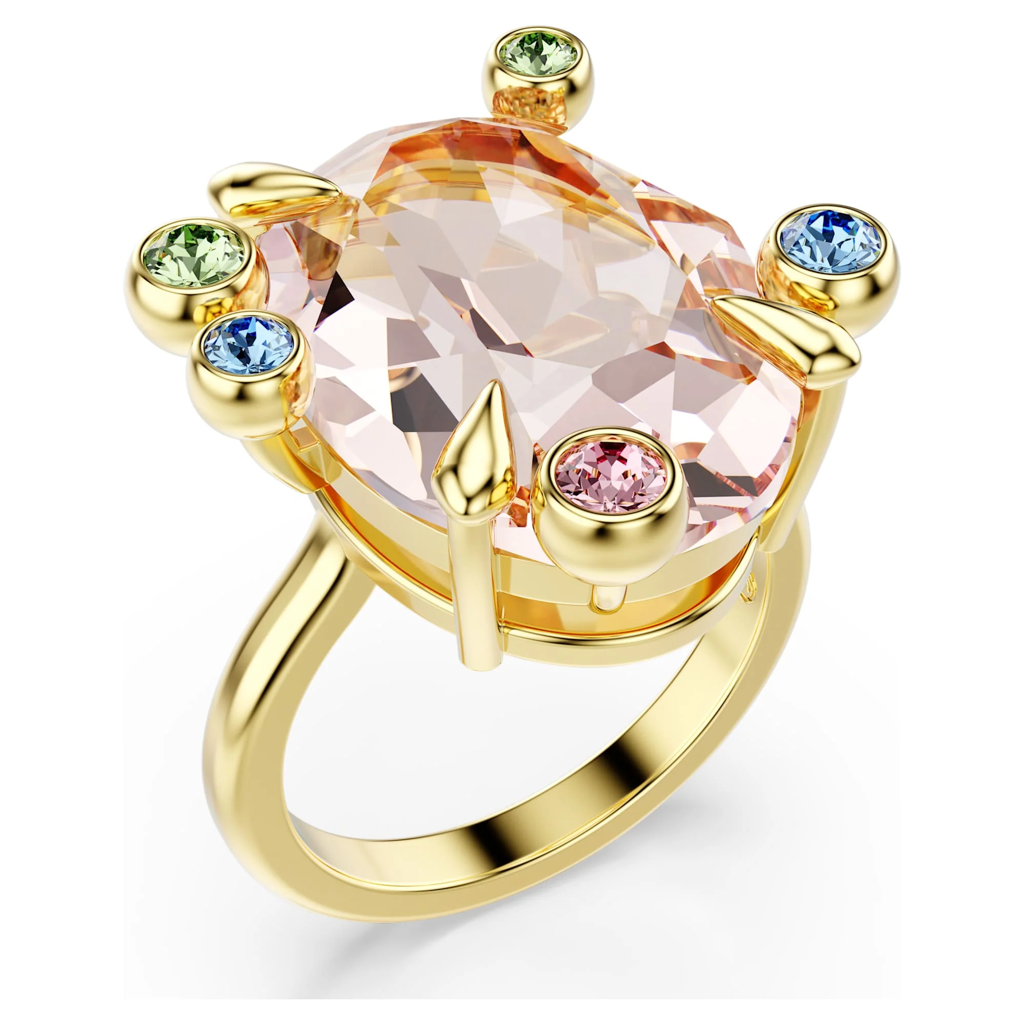 Gema ring Set (3), Mixed cuts, Multicoloured, Gold-tone plated - Image 2