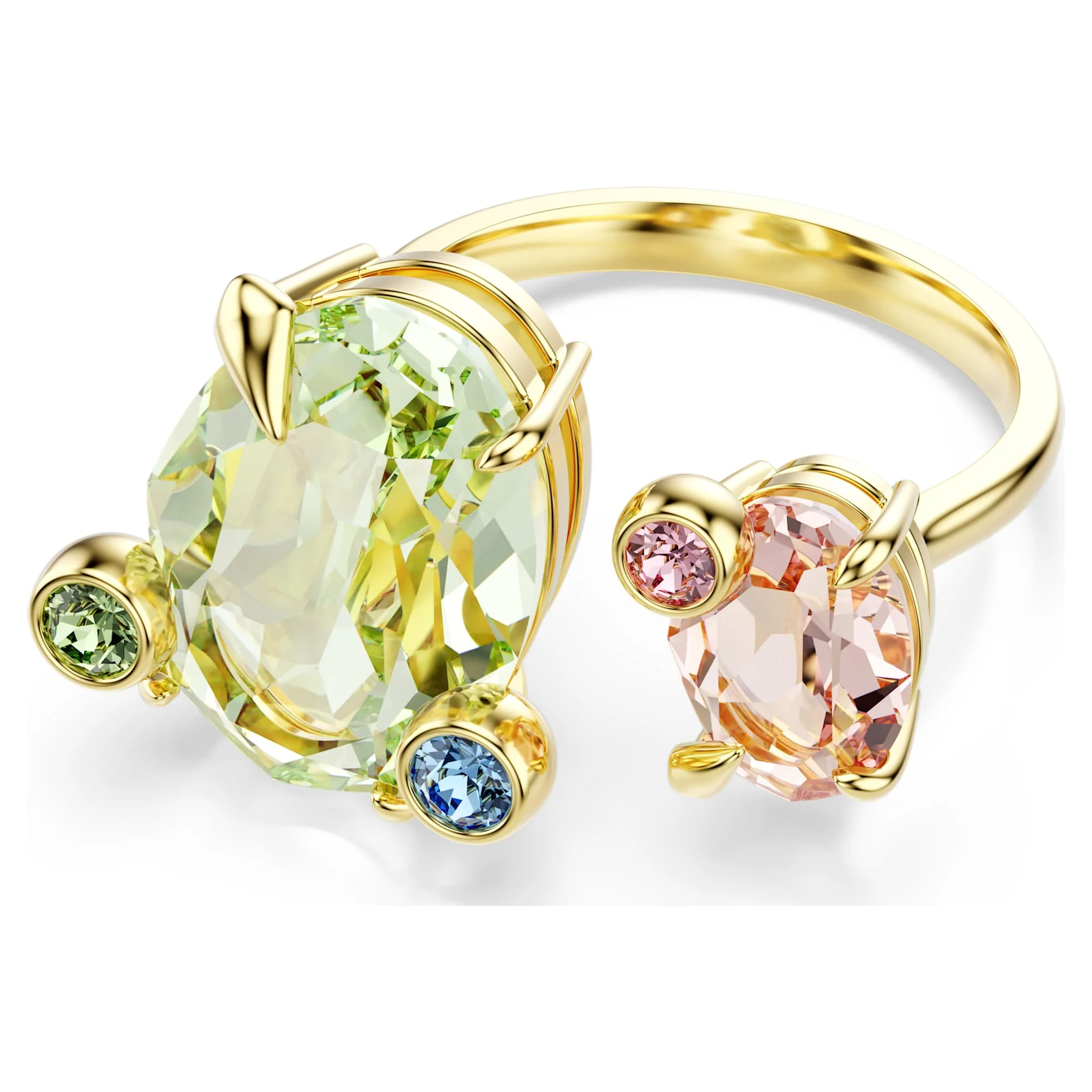 Gema ring Set (3), Mixed cuts, Multicoloured, Gold-tone plated - Image 6