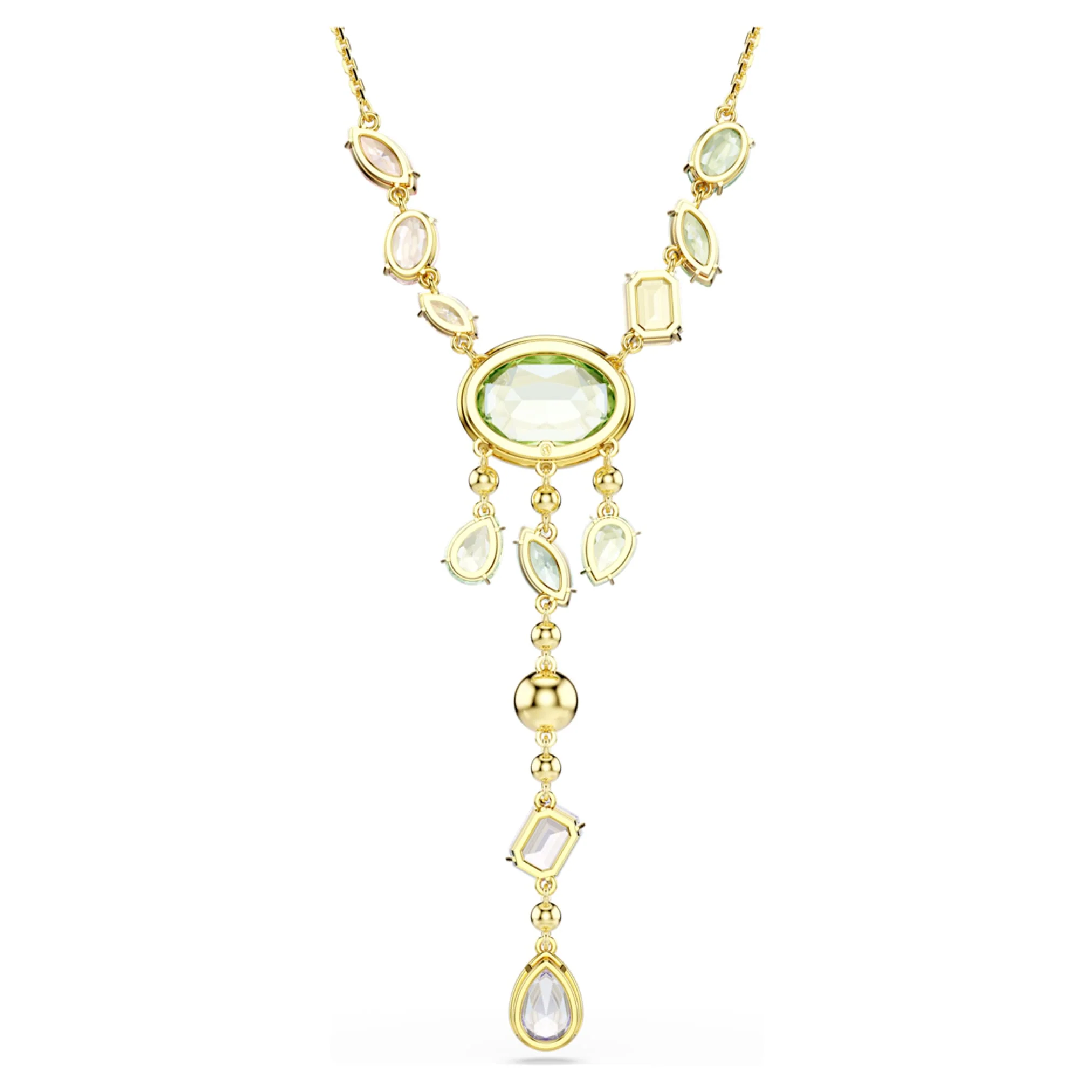 Gema Y necklace Mixed cuts, Multicolored, Gold-tone plated - Image 5
