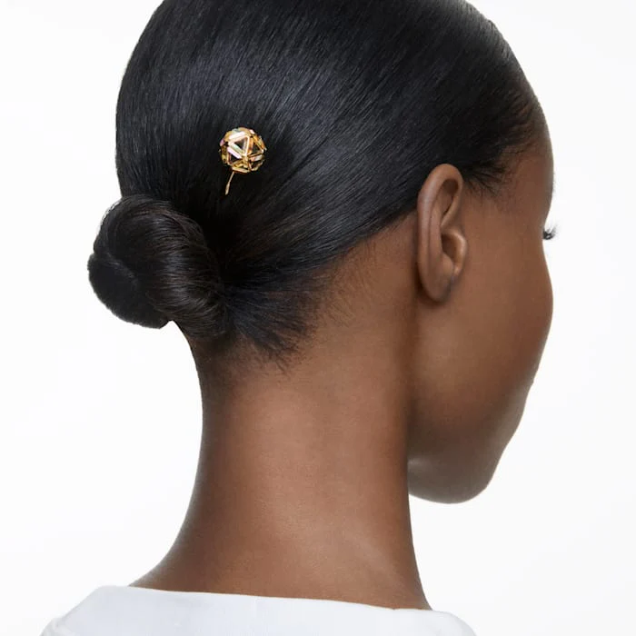 Hair pin Green, Gold-tone plated - Image 3