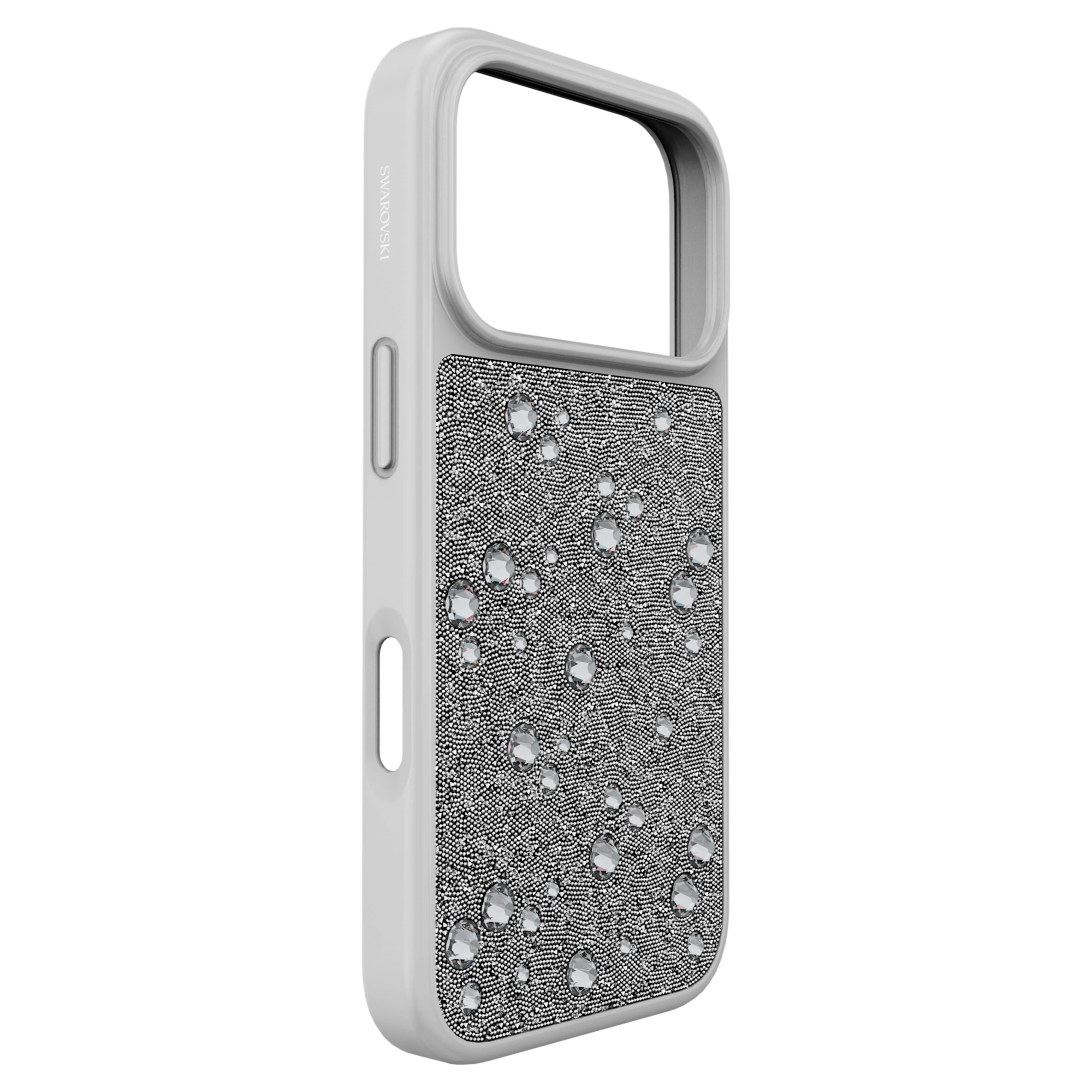High smartphone case Flat Back crystals, iPhone® 17 Pro, Silver tone - Image 3
