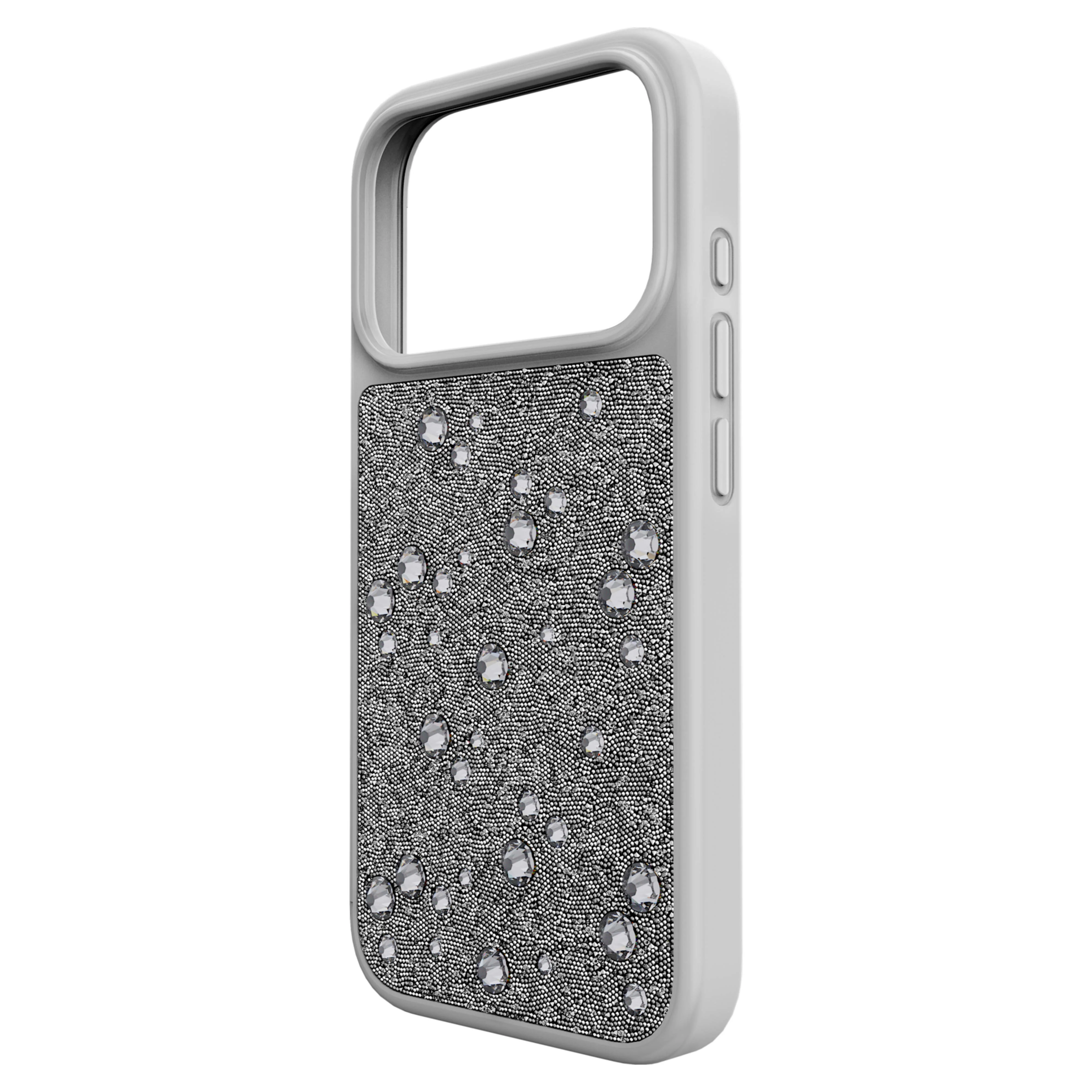 High smartphone case Flat Back crystals, iPhone® 17 Pro, Silver tone - Image 4