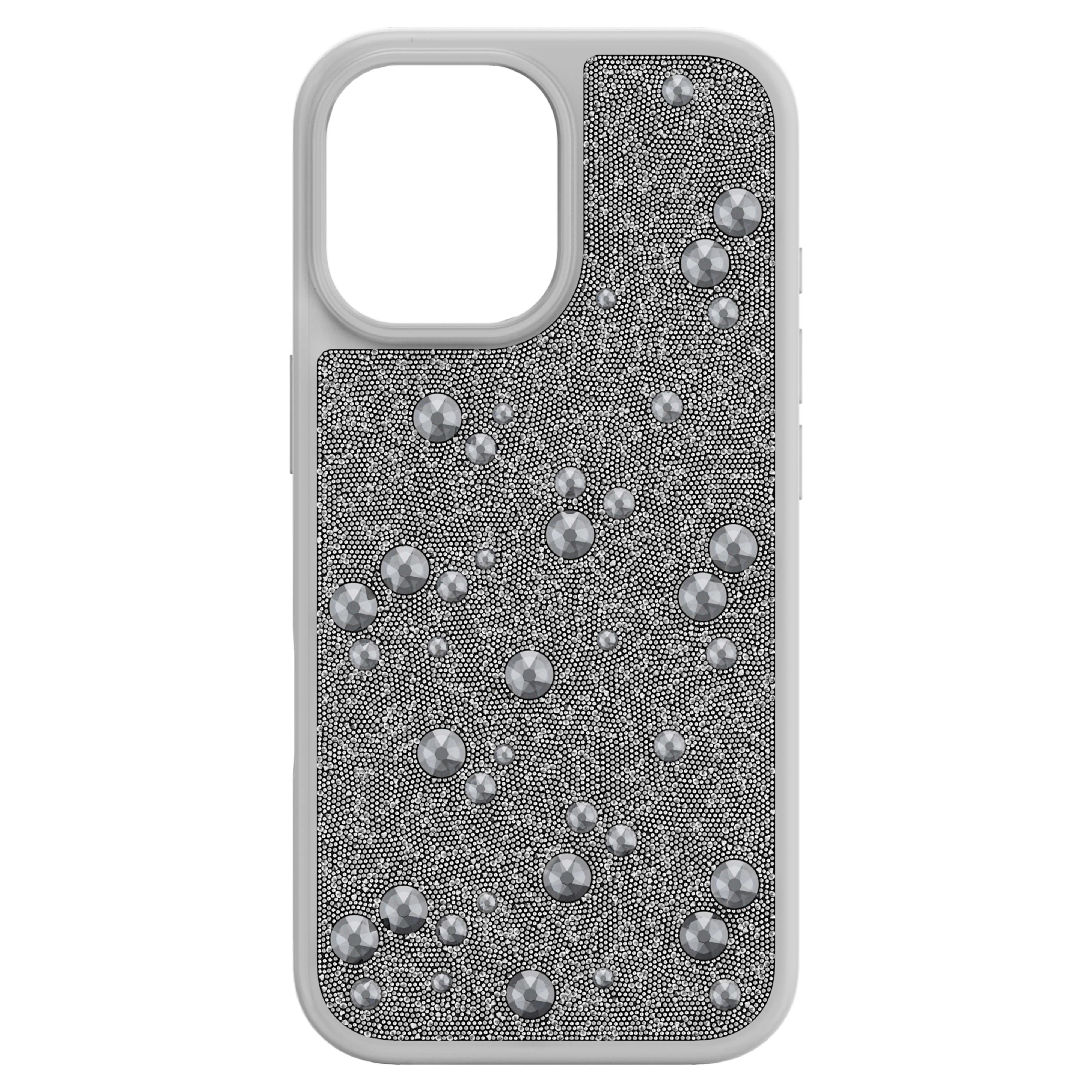 High smartphone case Flat Back crystals, iPhone® 17, Silver tone