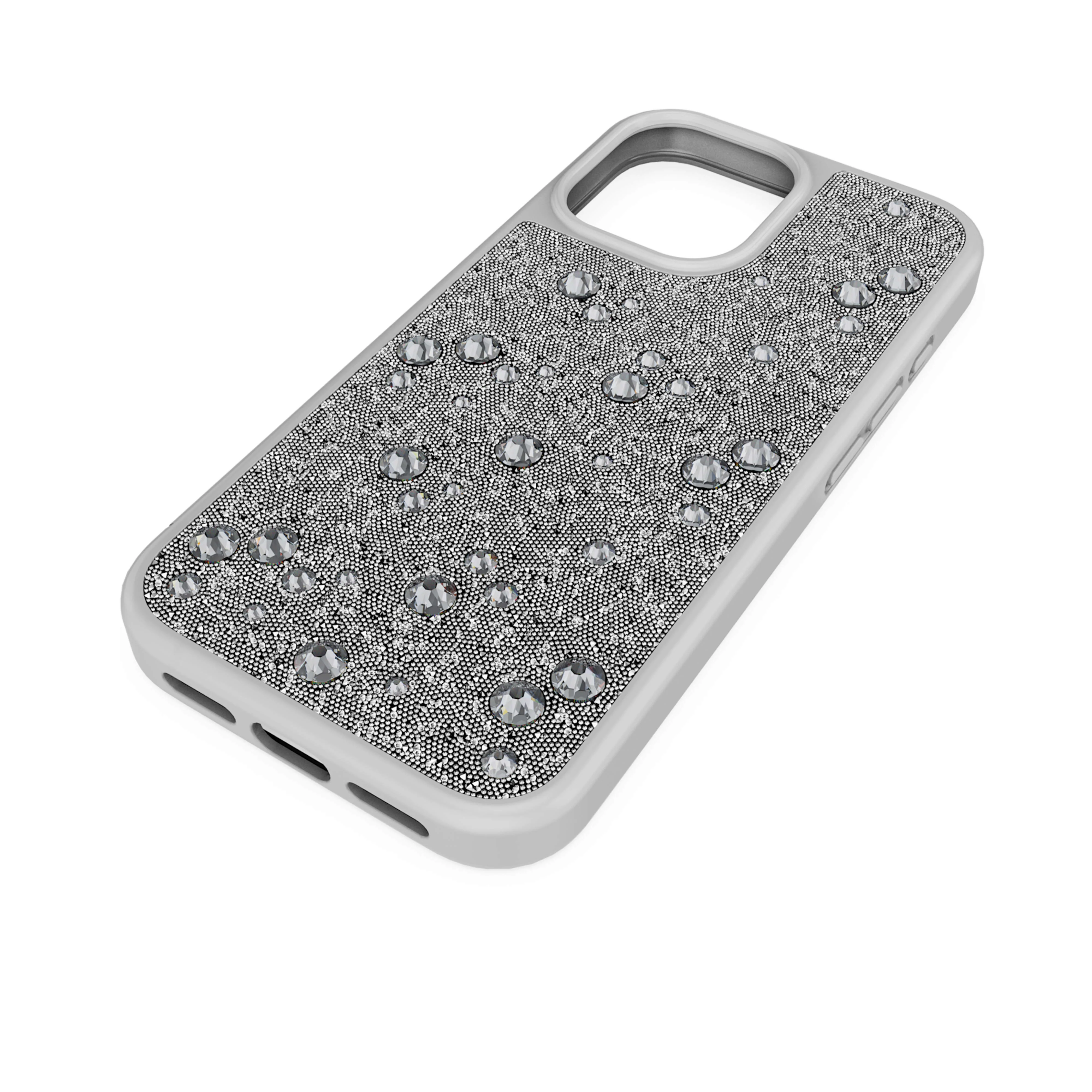 High smartphone case Flat Back crystals, iPhone® 17, Silver tone - Image 2