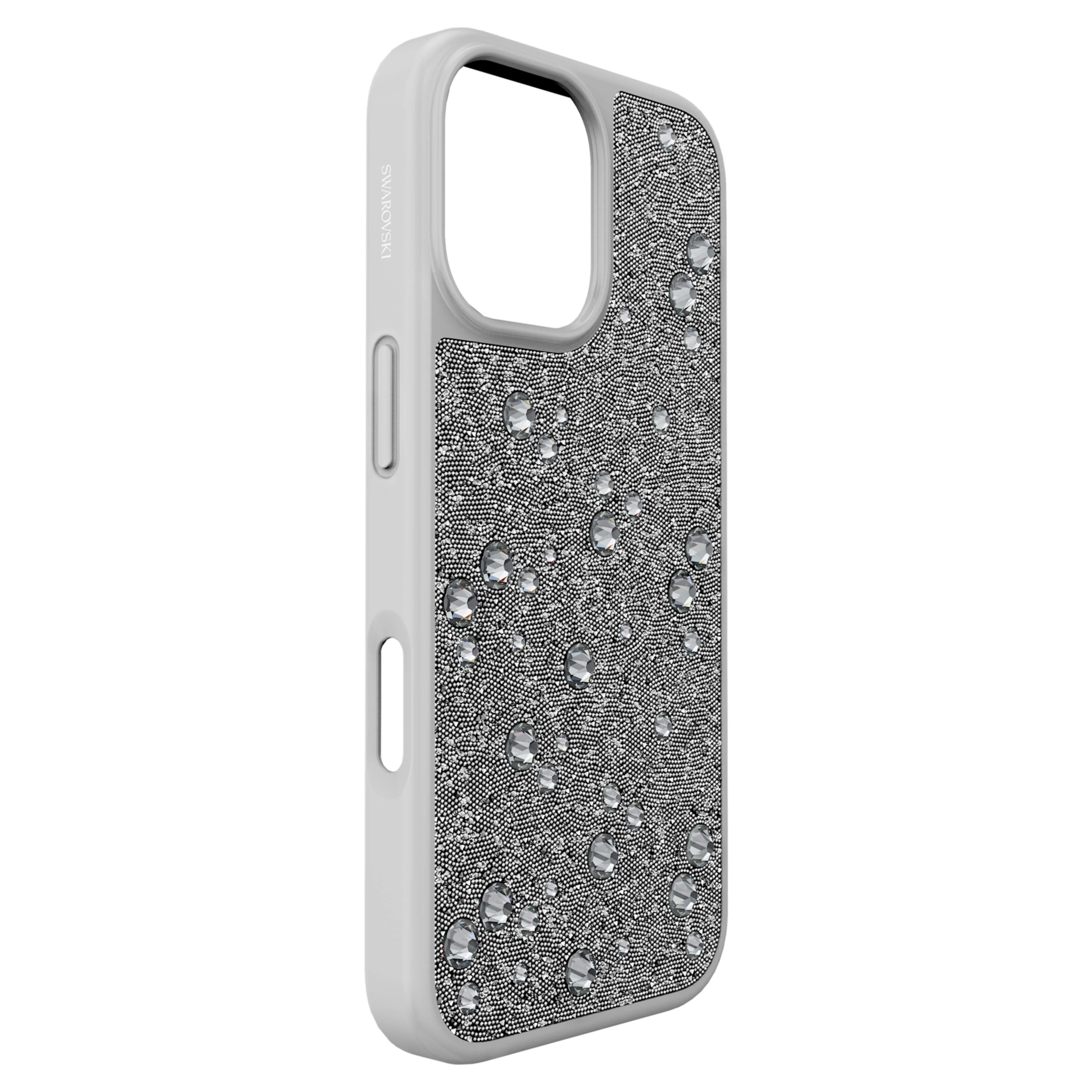 High smartphone case Flat Back crystals, iPhone® 17, Silver tone - Image 3