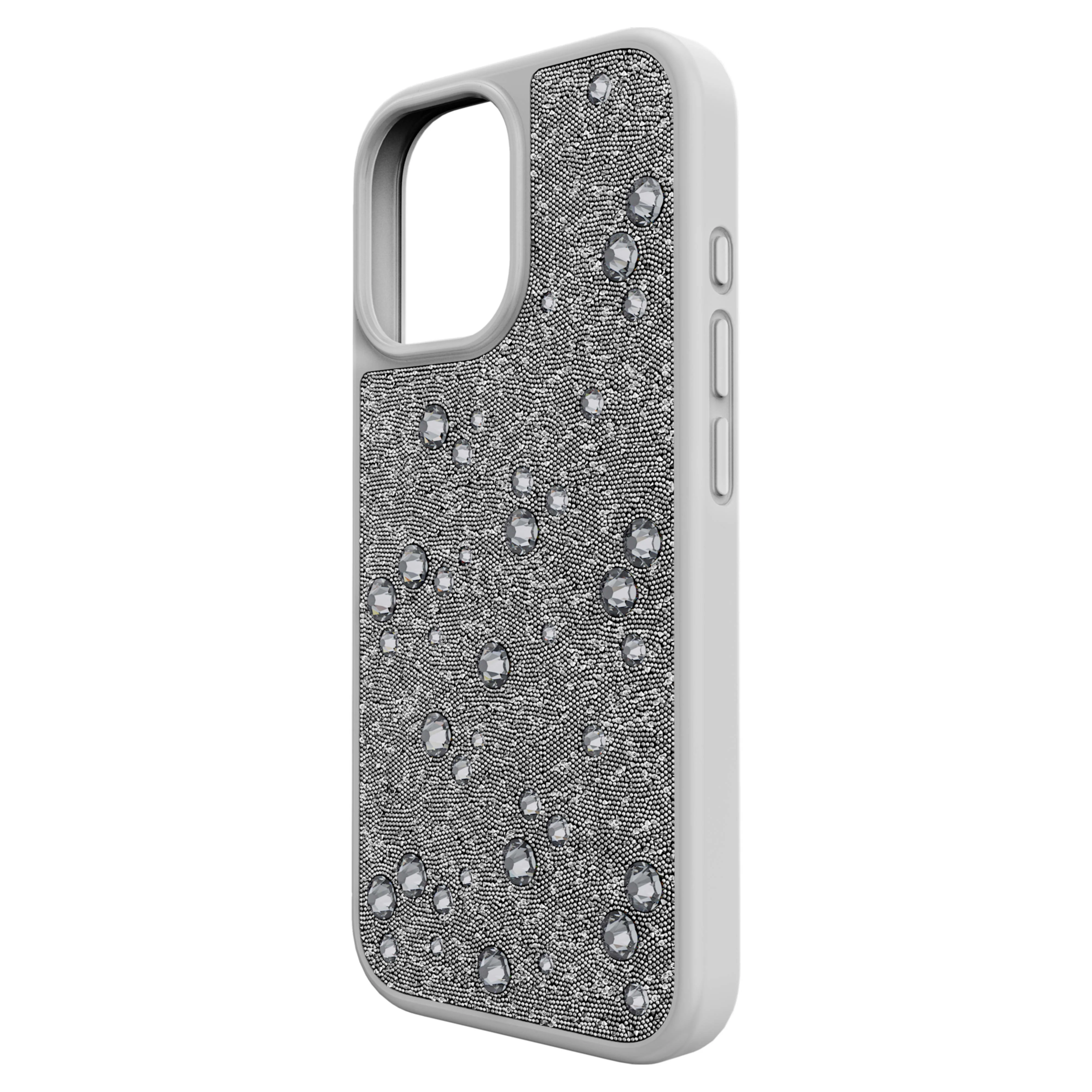 High smartphone case Flat Back crystals, iPhone® 17, Silver tone - Image 4