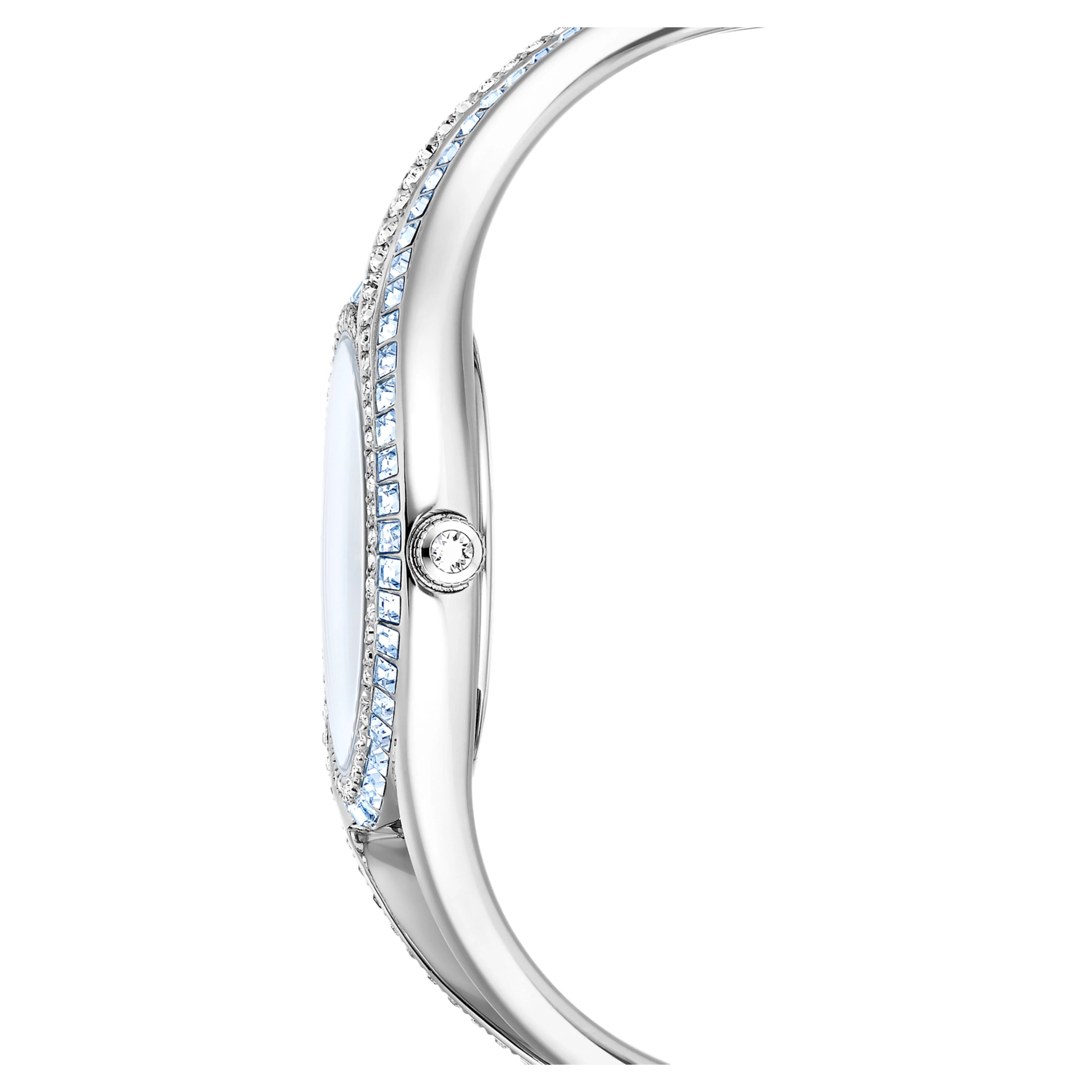 Hyperbola bangle watch Swiss Made, Metal bracelet, Blue, Stainless steel - Image 6