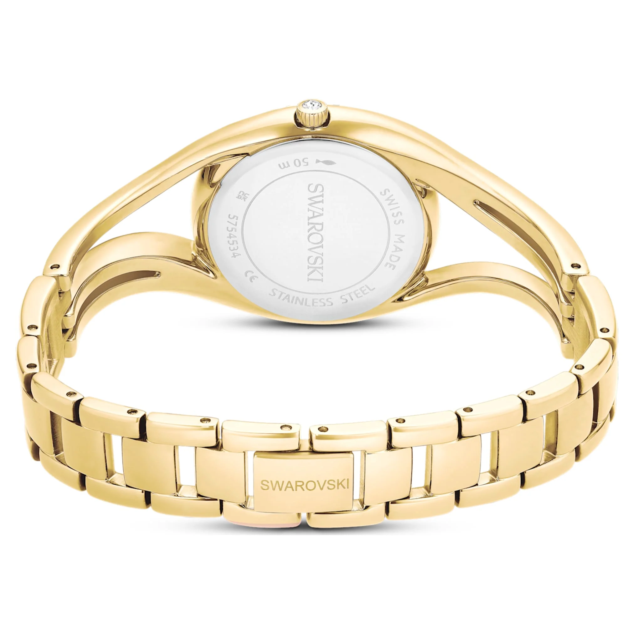 Hyperbola bangle watch Swiss Made, Metal bracelet, Gold tone, Gold-tone finish - Image 3
