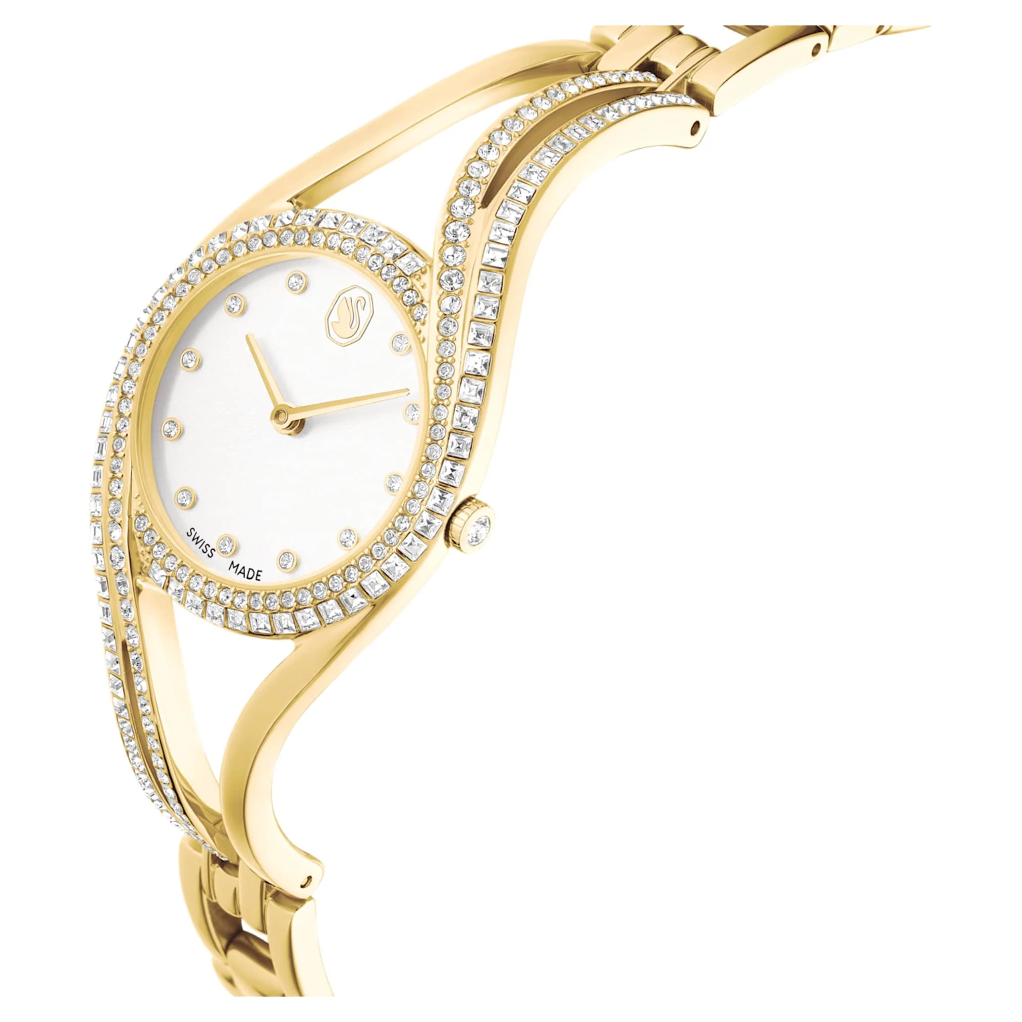 Hyperbola bangle watch Swiss Made, Metal bracelet, Gold tone, Gold-tone finish - Image 4