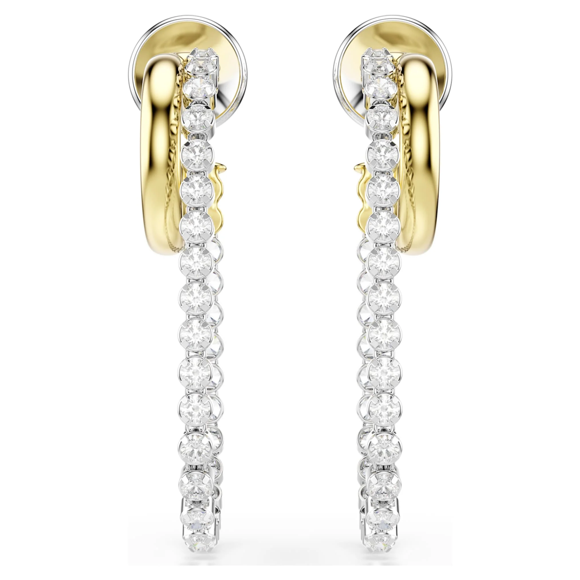 Hyperbola earrings Round cut, White, Mixed metal finish - Image 2