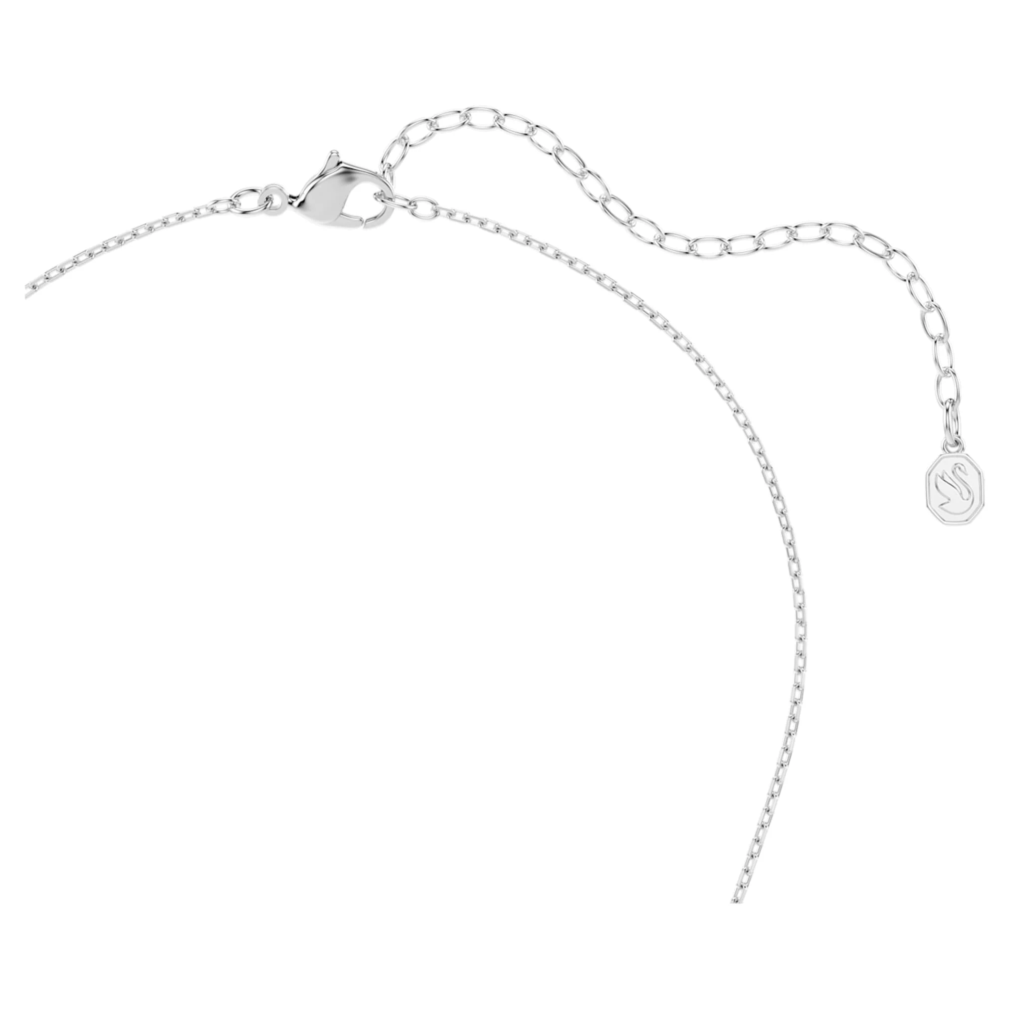 Hyperbola pendant Round cut, White, Rhodium plated - Image 3