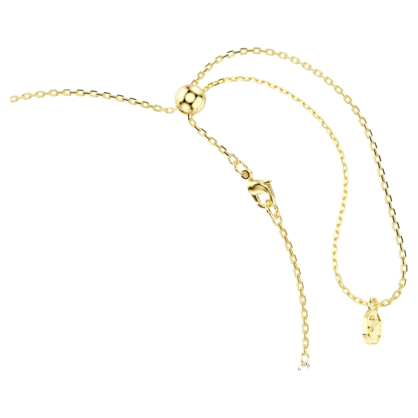 Hyperbola Y necklace Round cut, Knot, White, Mixed metal finish - Image 3