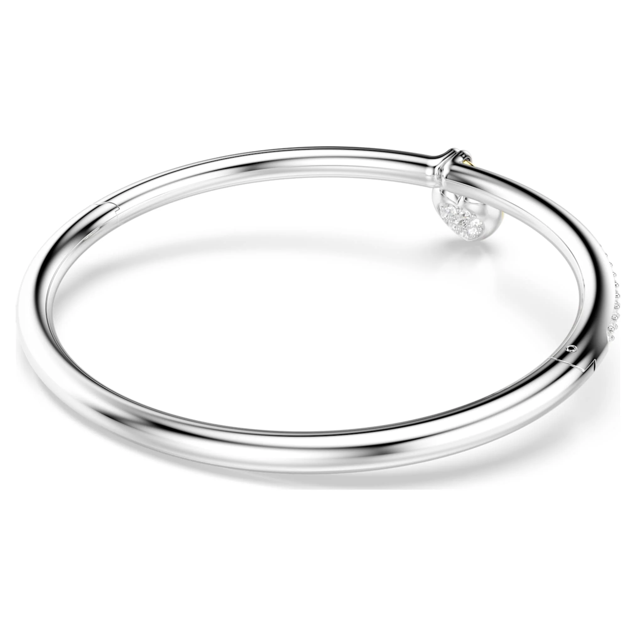 Idyllia bangle Mixed cuts, Heart, Pink, Mixed metal finish - Image 5