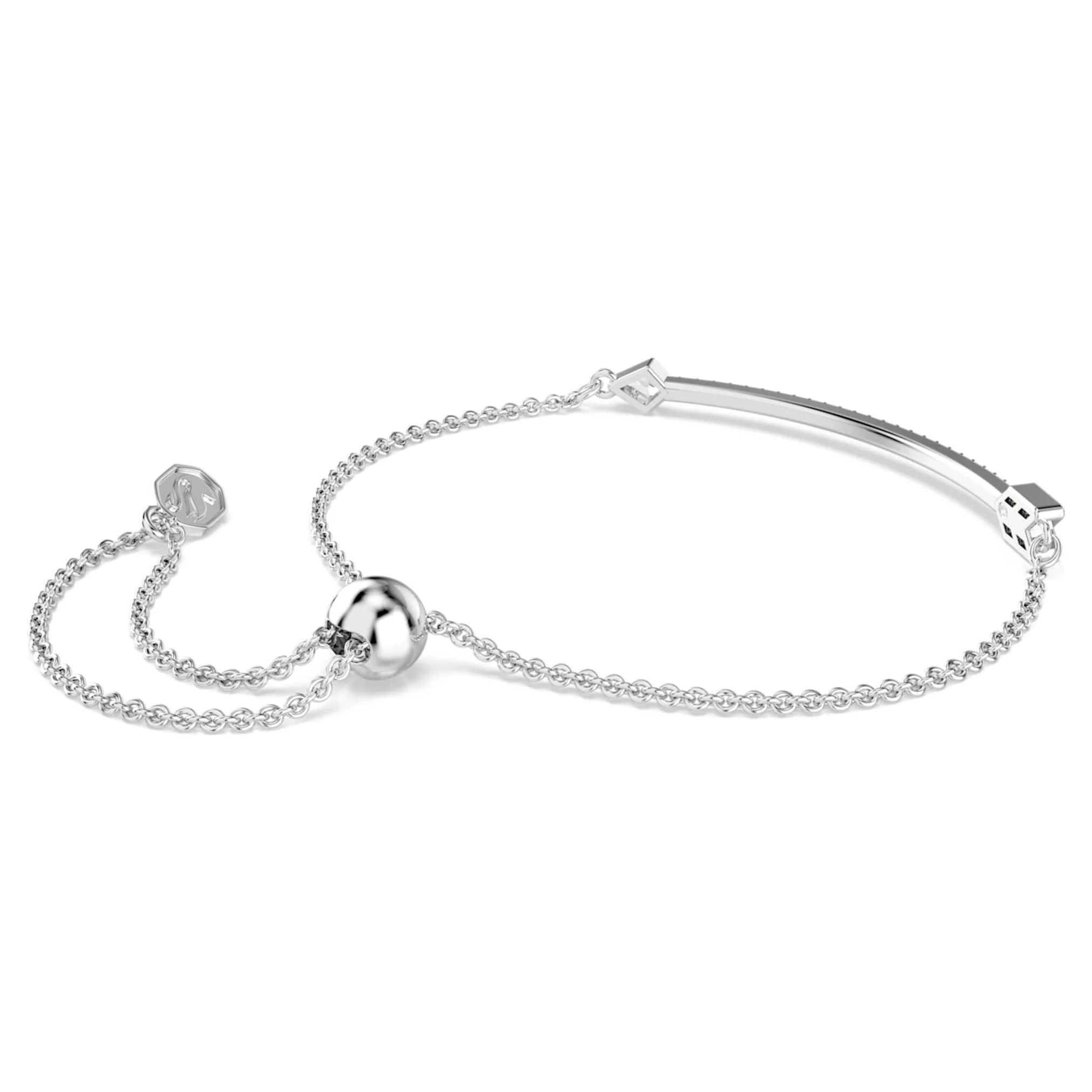 Idyllia bracelet Mixed cuts, Arrow, White, Rhodium plated - Image 5