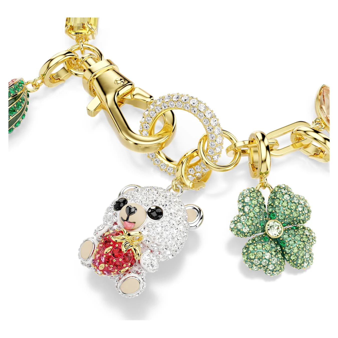 Idyllia bracelet Mixed cuts, Mixed motifs, Multicolored, 18K gold finish - Image 2