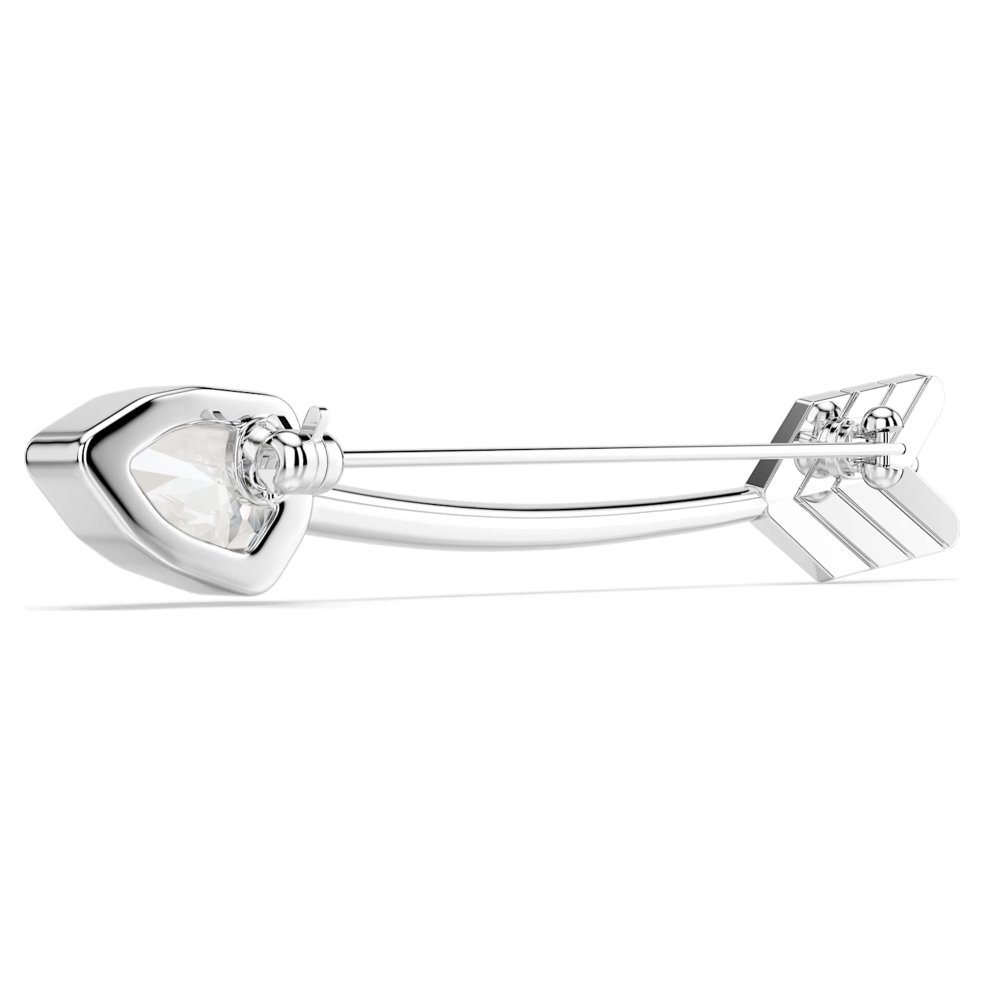 Idyllia brooch Mixed cuts, Arrow, White, Rhodium plated - Image 4