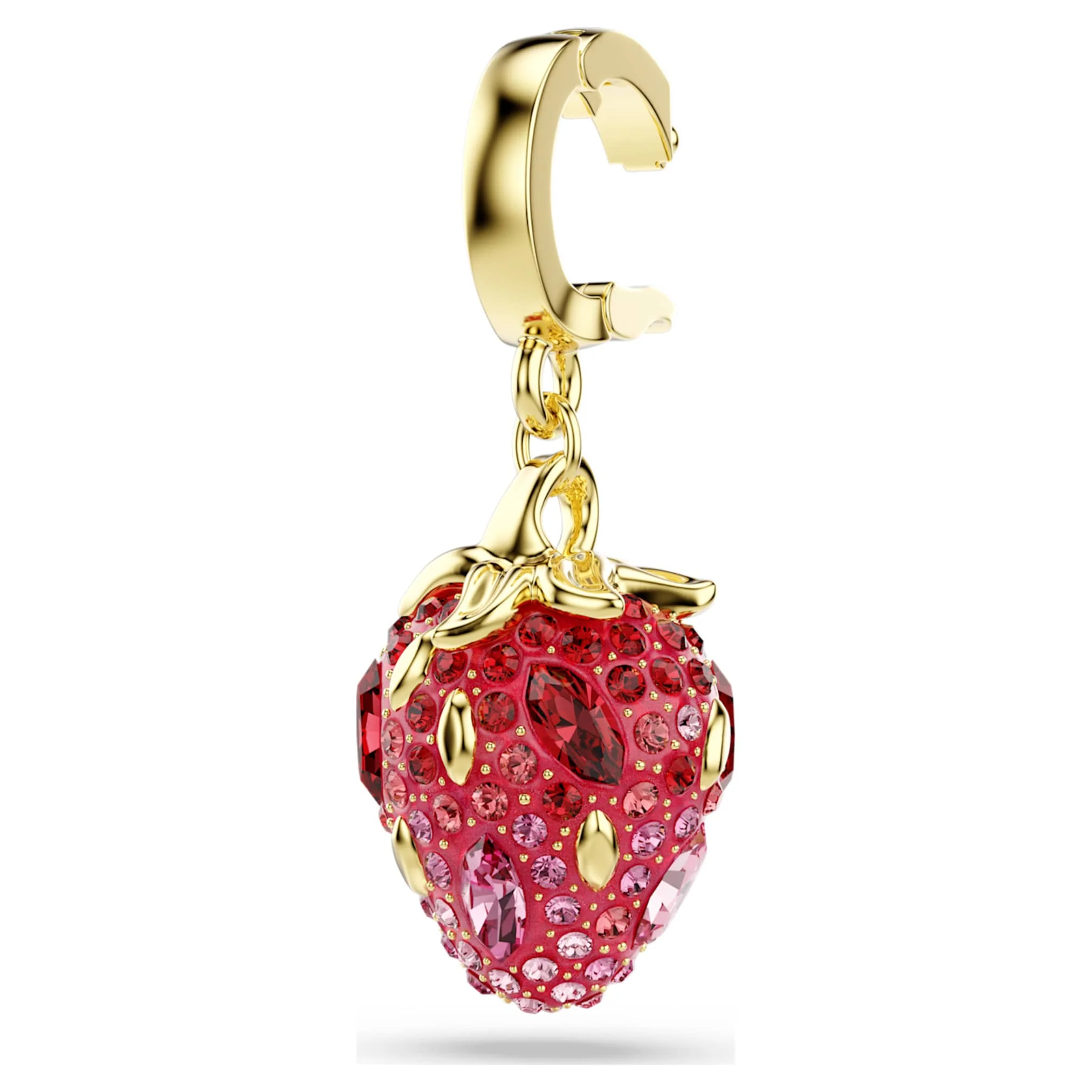Idyllia charm Mixed cuts, Strawberry, Red, Gold-tone plated - Image 3