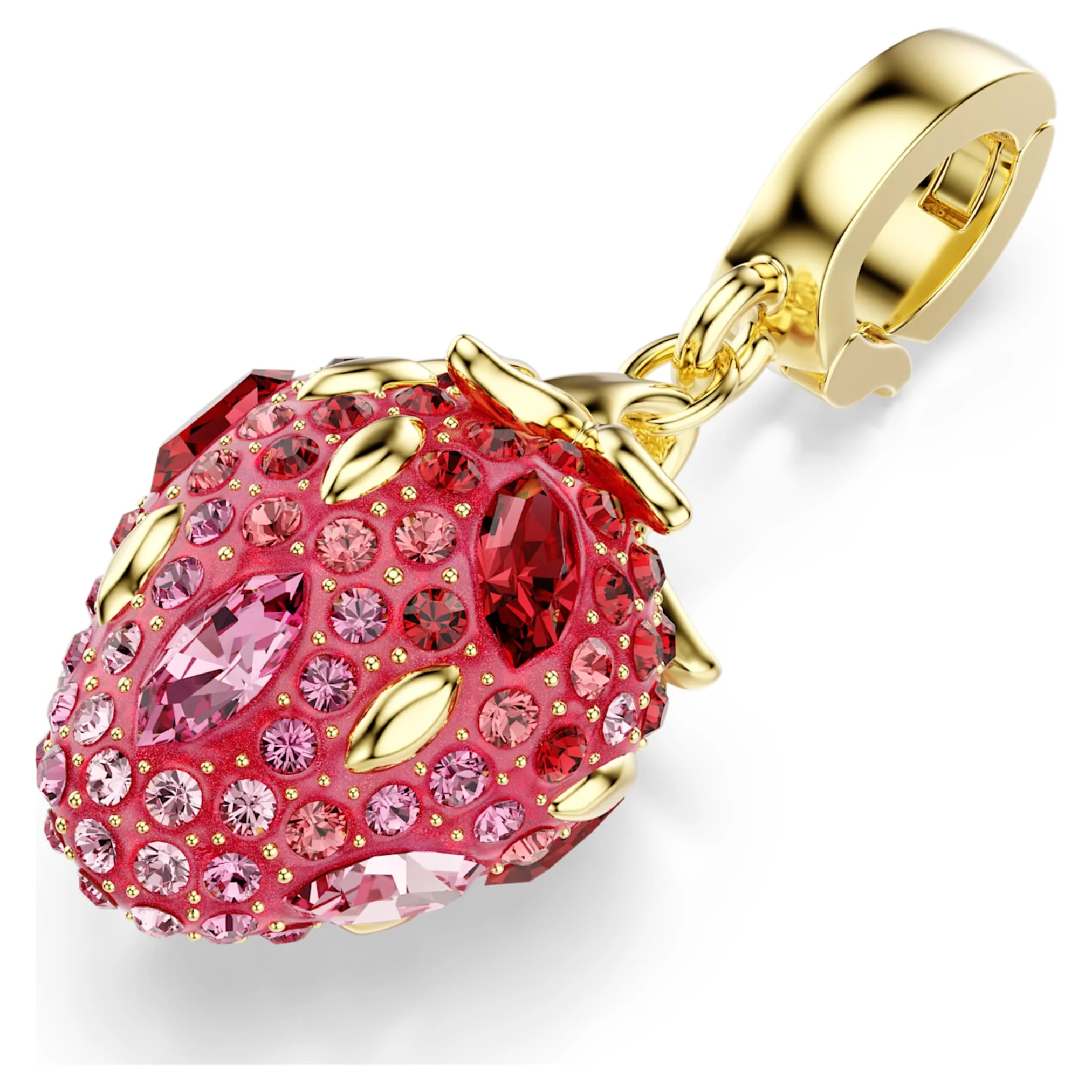 Idyllia charm Mixed cuts, Strawberry, Red, Gold-tone plated - Image 4