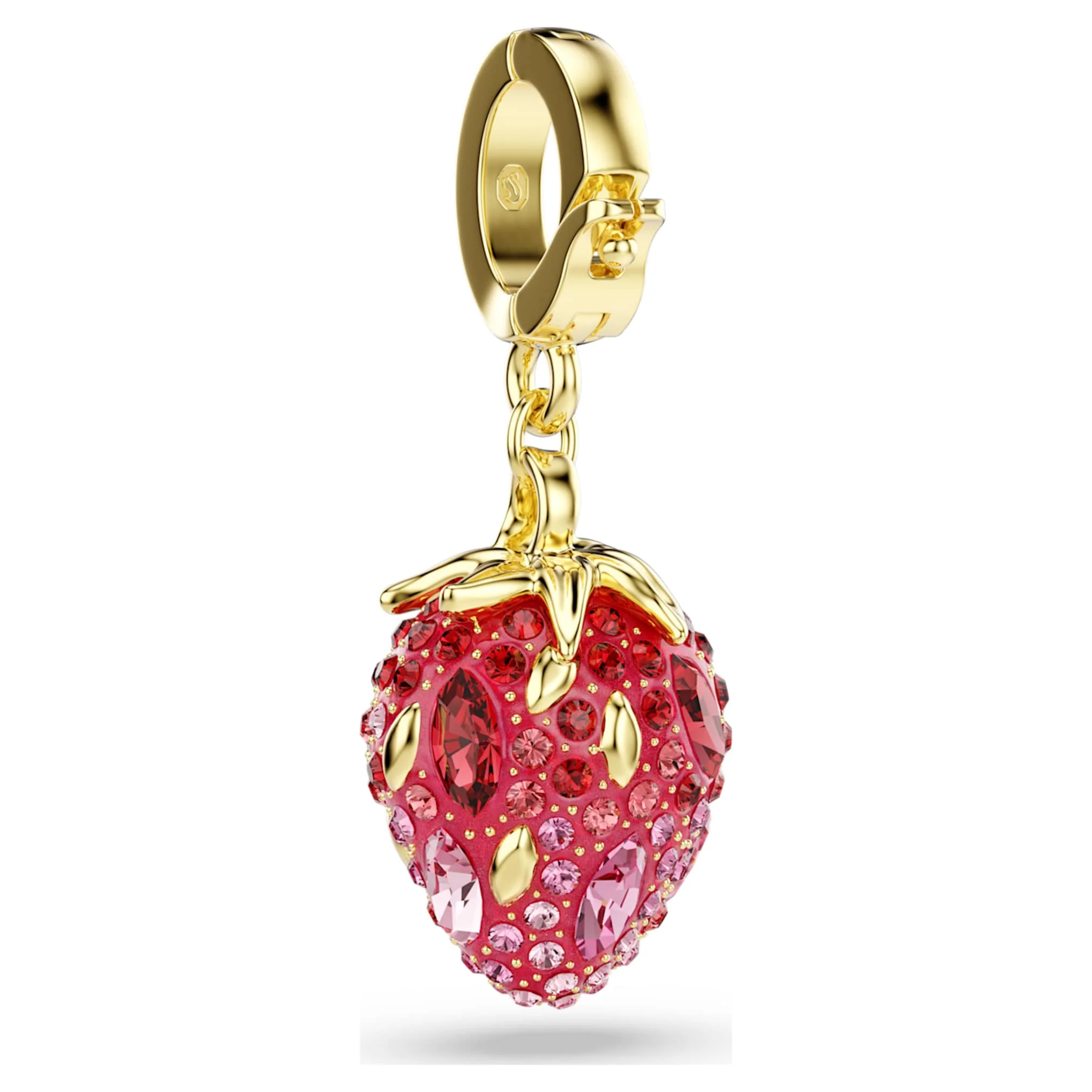 Idyllia charm Mixed cuts, Strawberry, Red, Gold-tone plated - Image 5