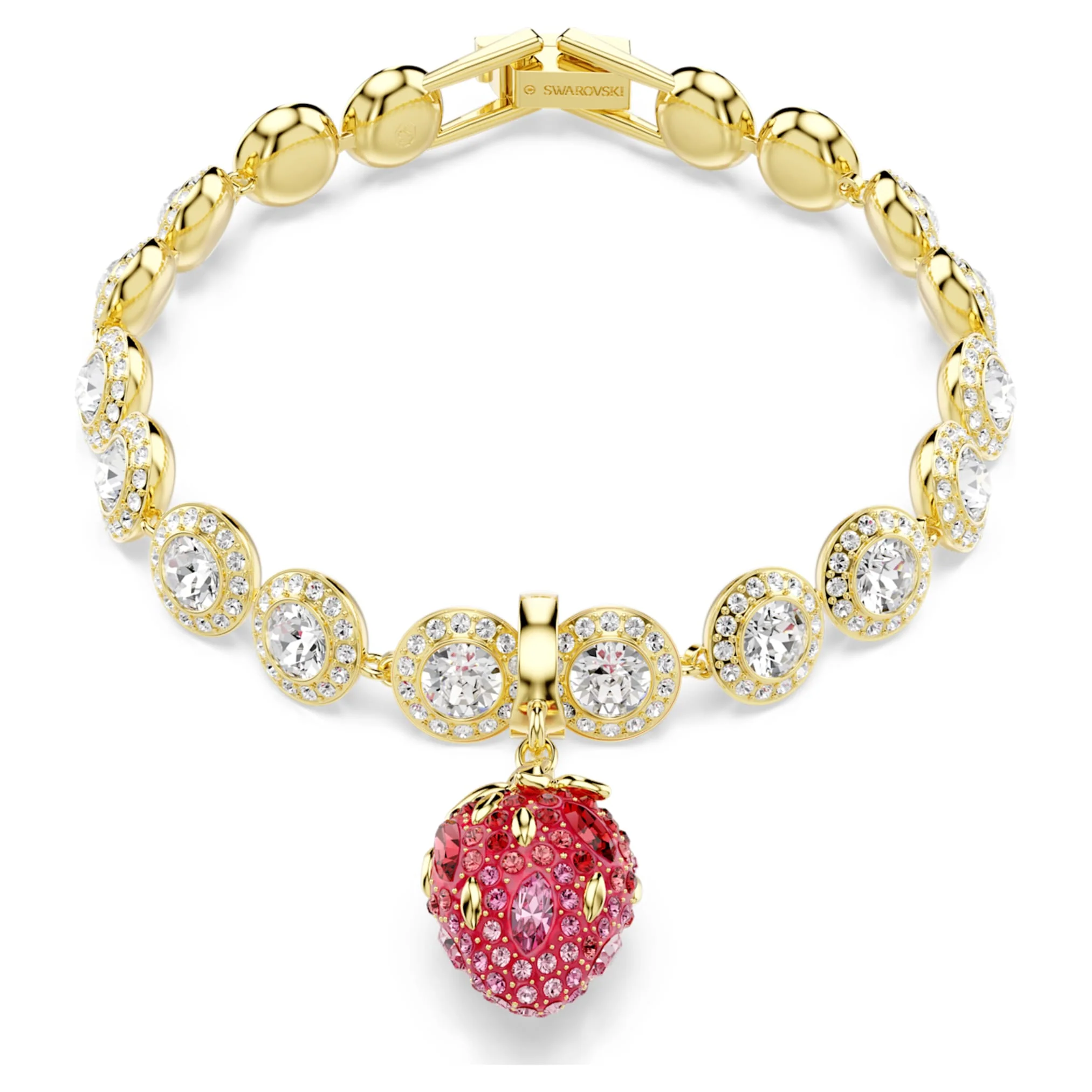 Idyllia charm Mixed cuts, Strawberry, Red, Gold-tone plated - Image 6