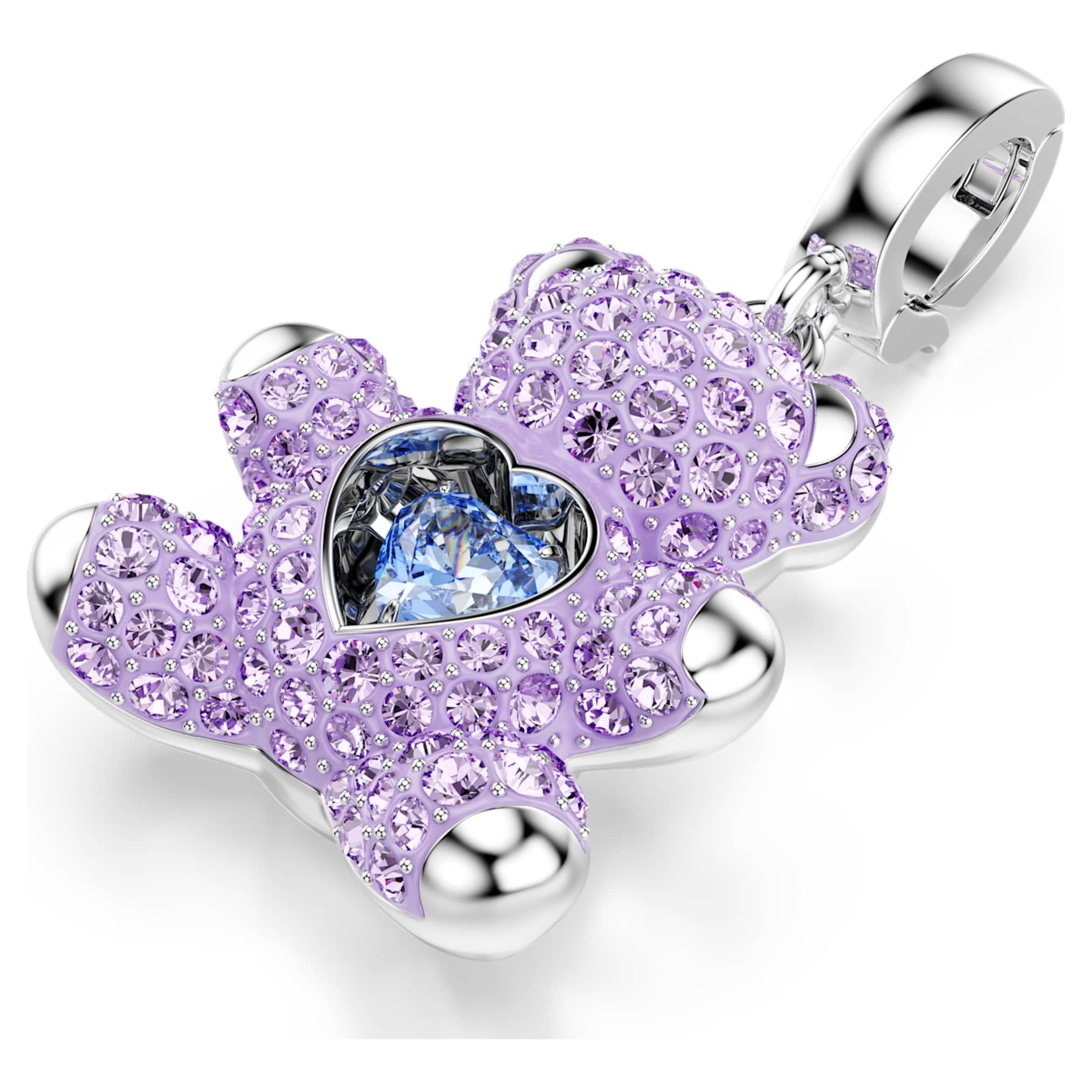 Idyllia charm Mixed cuts, Teddy, Purple, Rhodium plated - Image 4