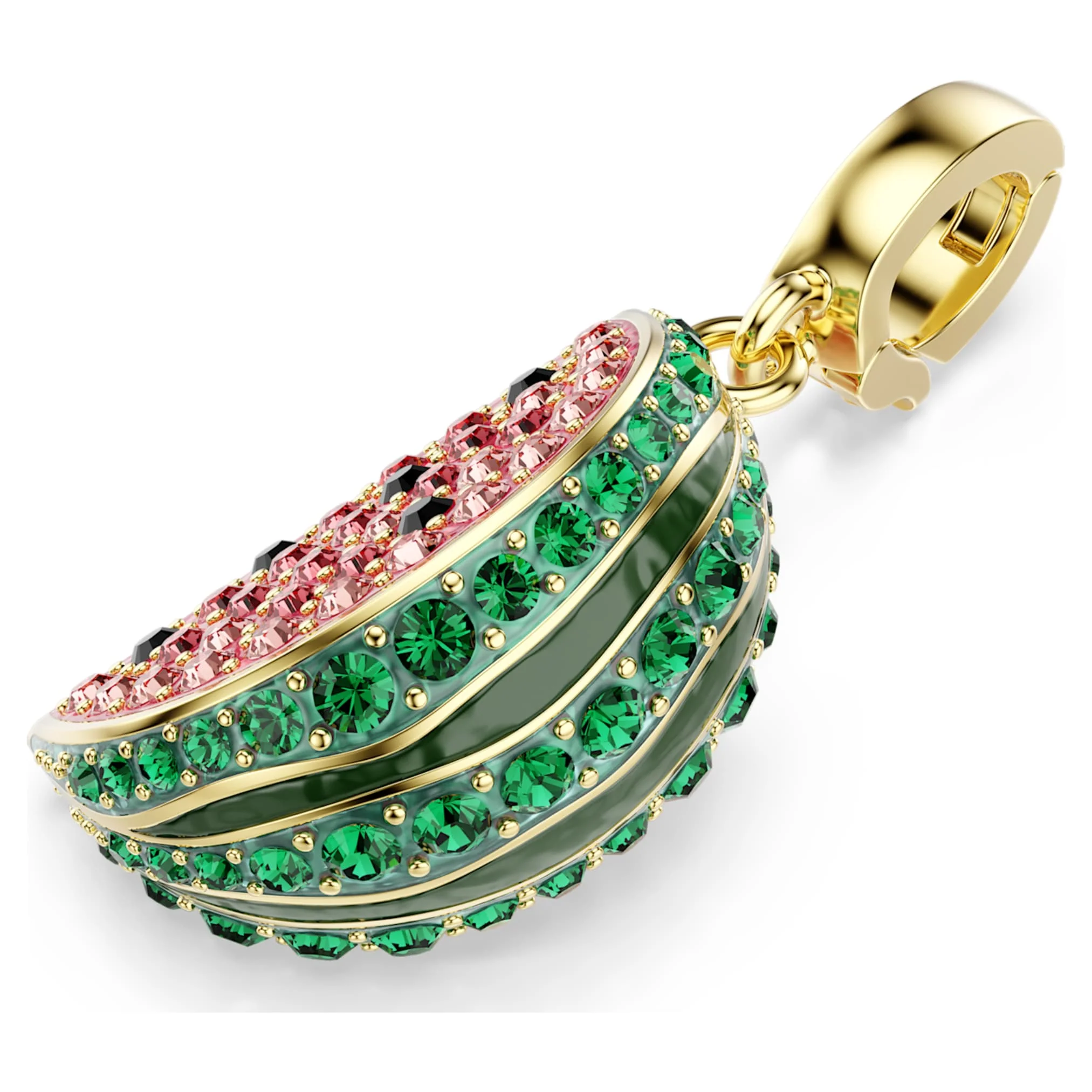 Idyllia charm Mixed cuts, Watermelon, Multicolored, Gold-tone plated - Image 4
