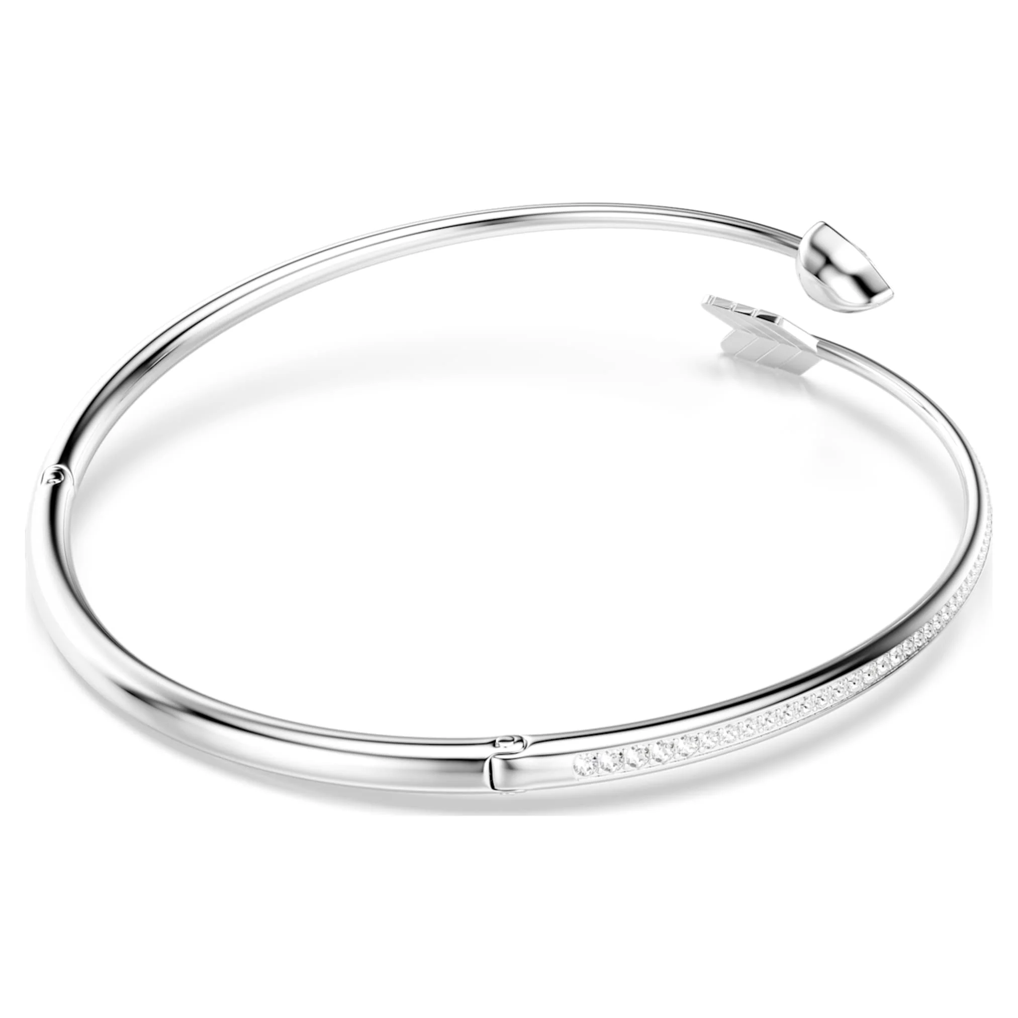 Idyllia choker Mixed cuts, Arrow, White, Rhodium plated - Image 5