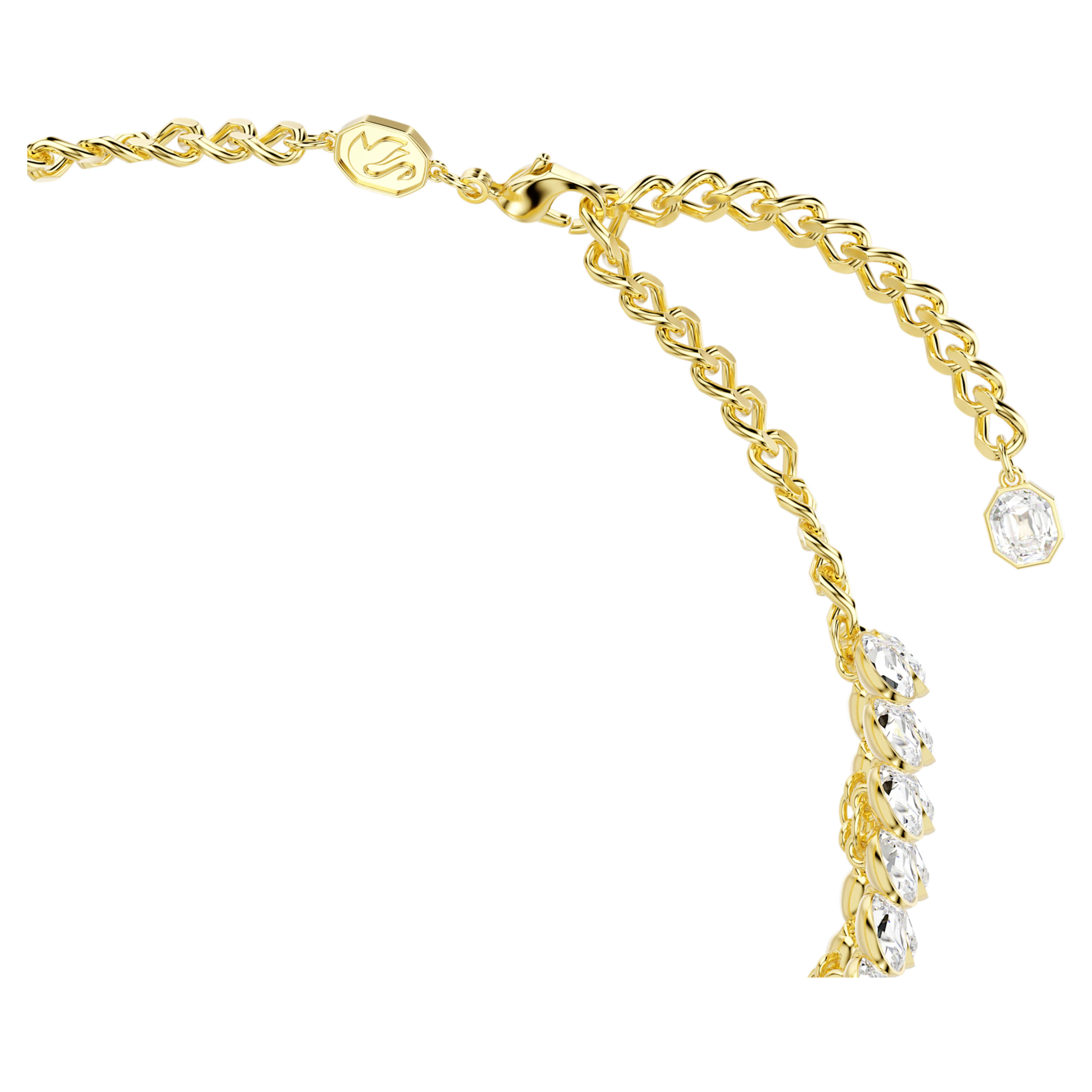 Idyllia choker Oval cut, White, Gold-tone plated - Image 3